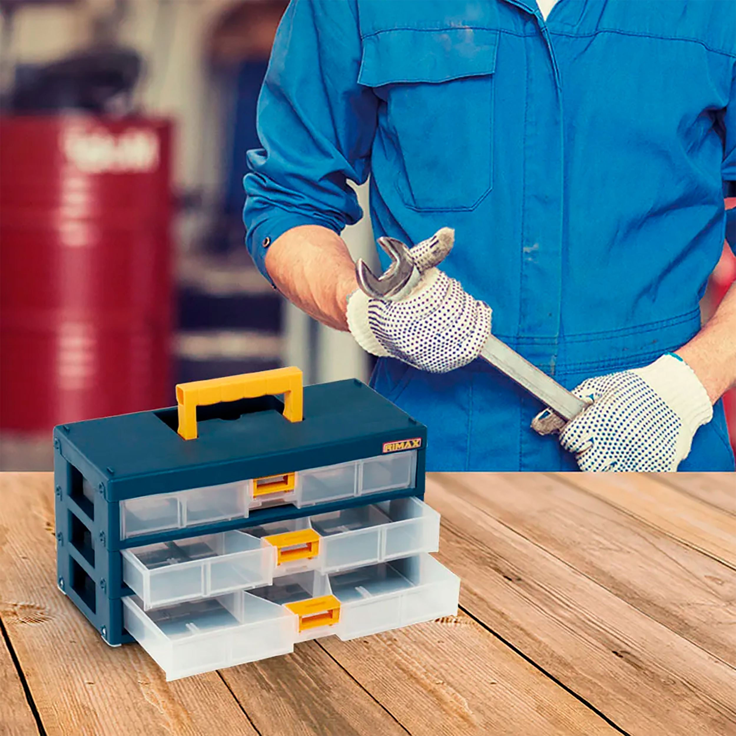 ORGANIZADOR MODULAR GAV 3x40 AZUL PETROL