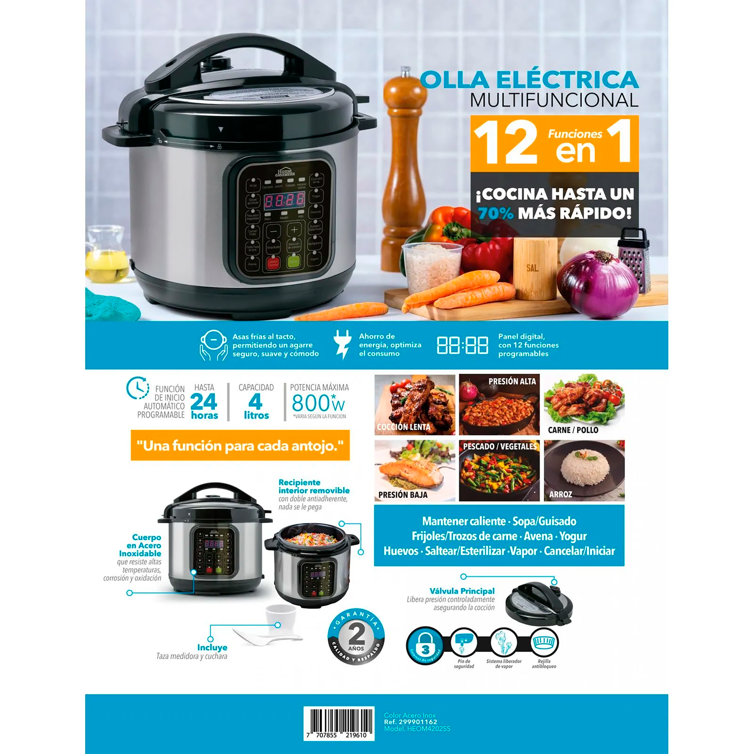 OLLA 4L MULTIFUNCIONAL HEOM4202SS