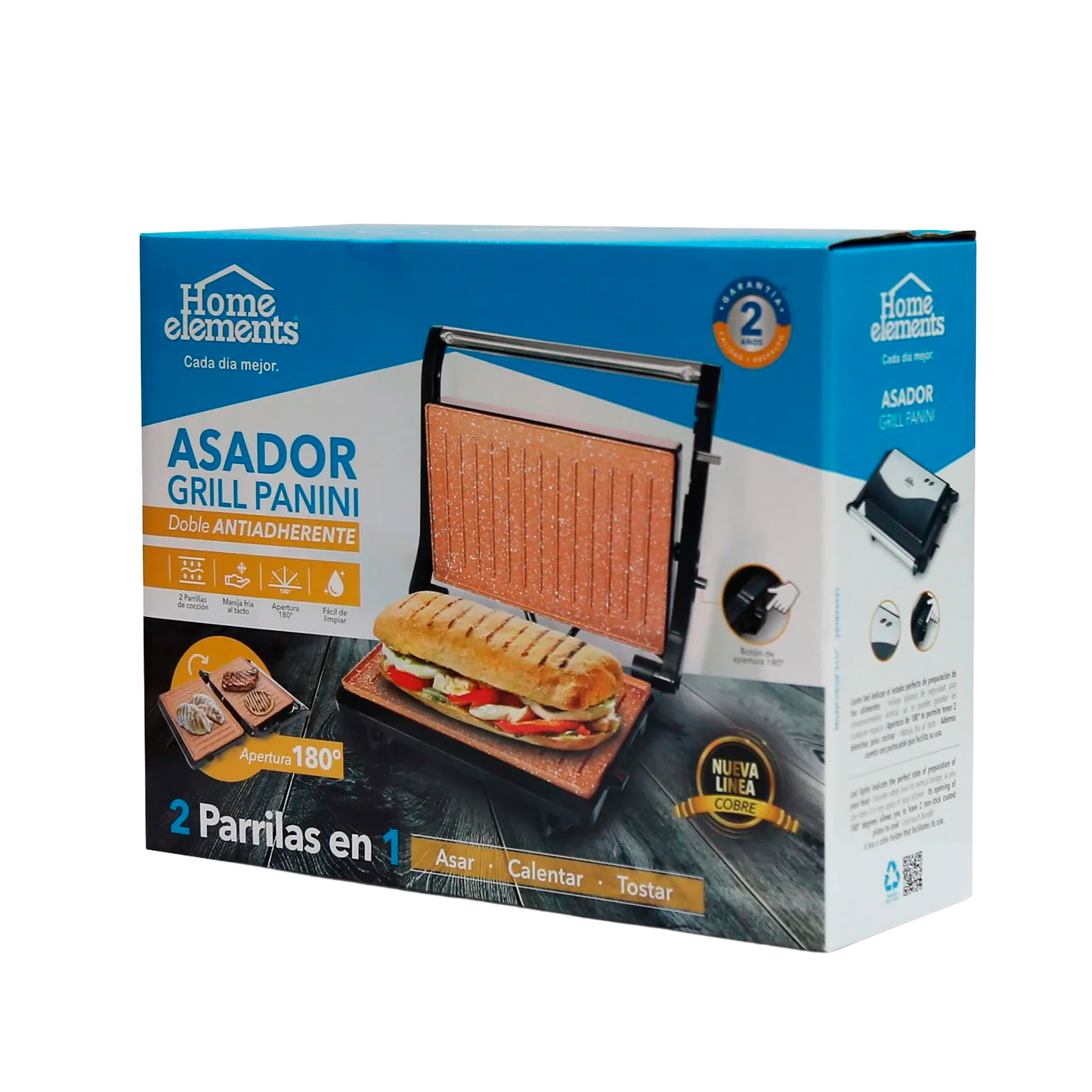 GRILL ASADOR PANINI HOME ELEMENT