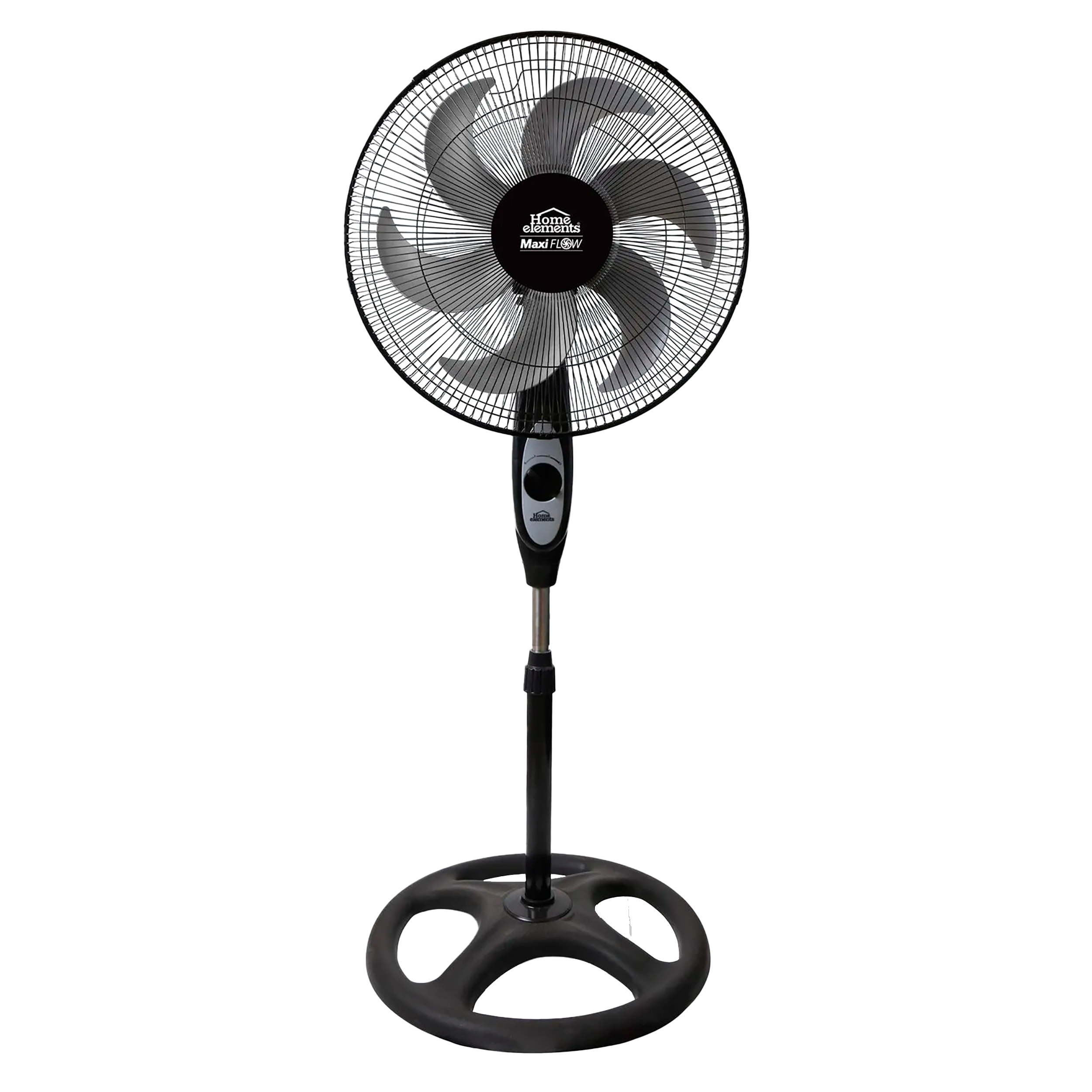 Ventilador Pedestal, Alta Potencia, Gran Velocidad, Negro, Maxi Flow Elite 299898321 Home Elements