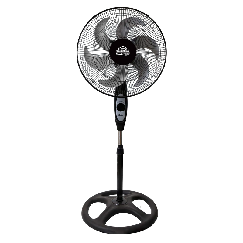 Ventilador Pedestal, Alta Potencia, Gran Velocidad, Negro, Maxi Flow Elite 299898321 Home Elements