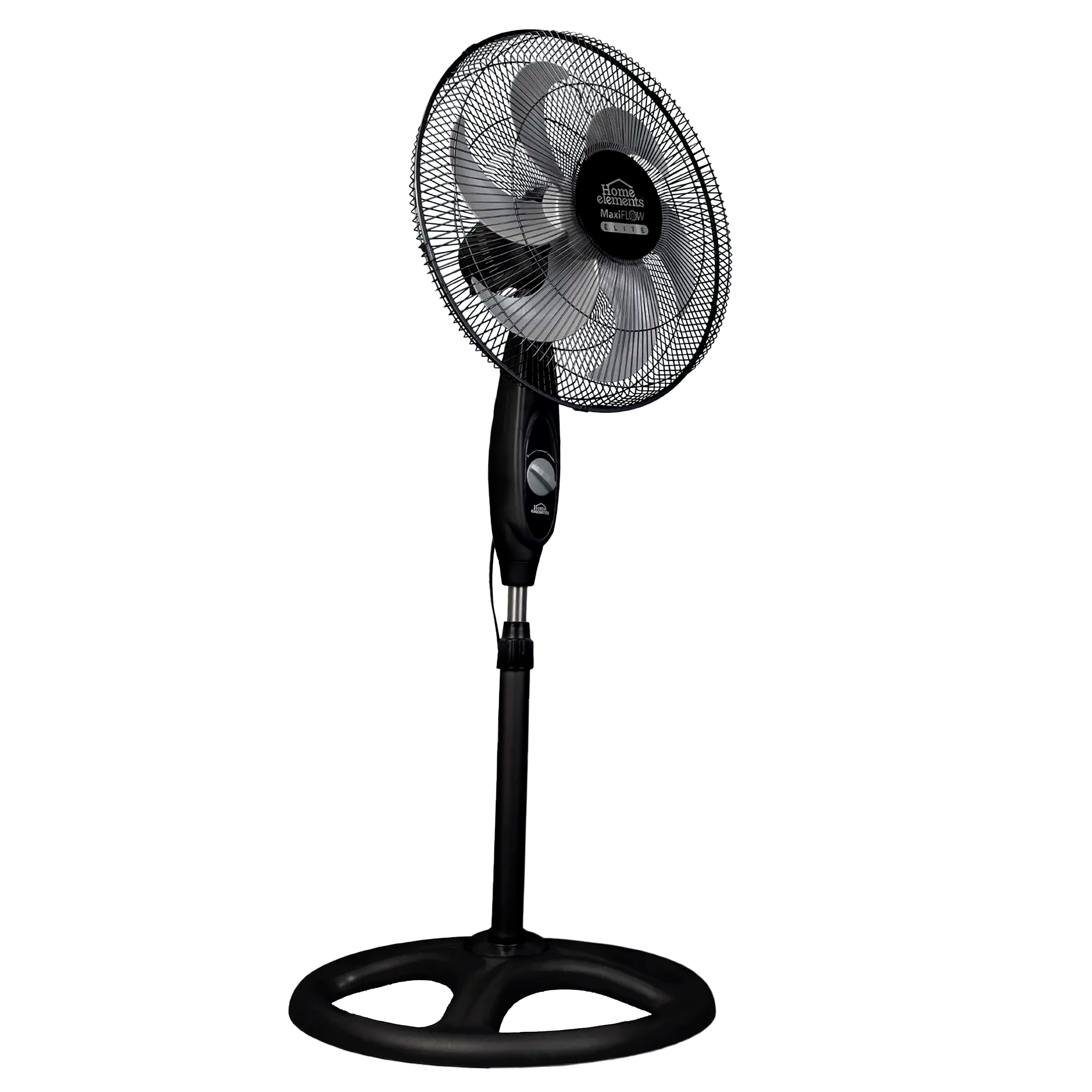 Ventilador Pedestal, Alta Potencia, Gran Velocidad, Negro, Maxi Flow Elite 299898321 Home Elements
