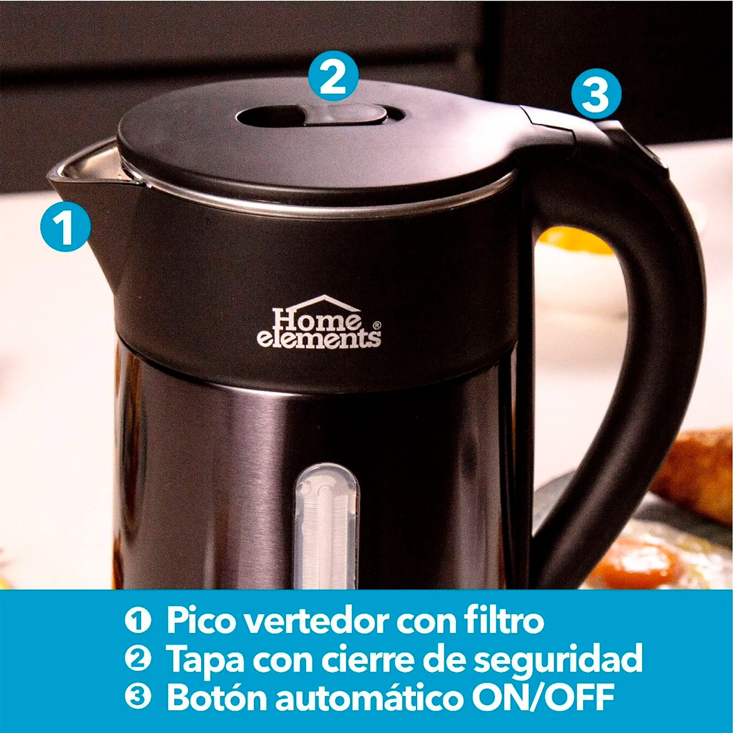 CAFETERA HERVIDORA 2 EN 1 HOME ELEMENTS