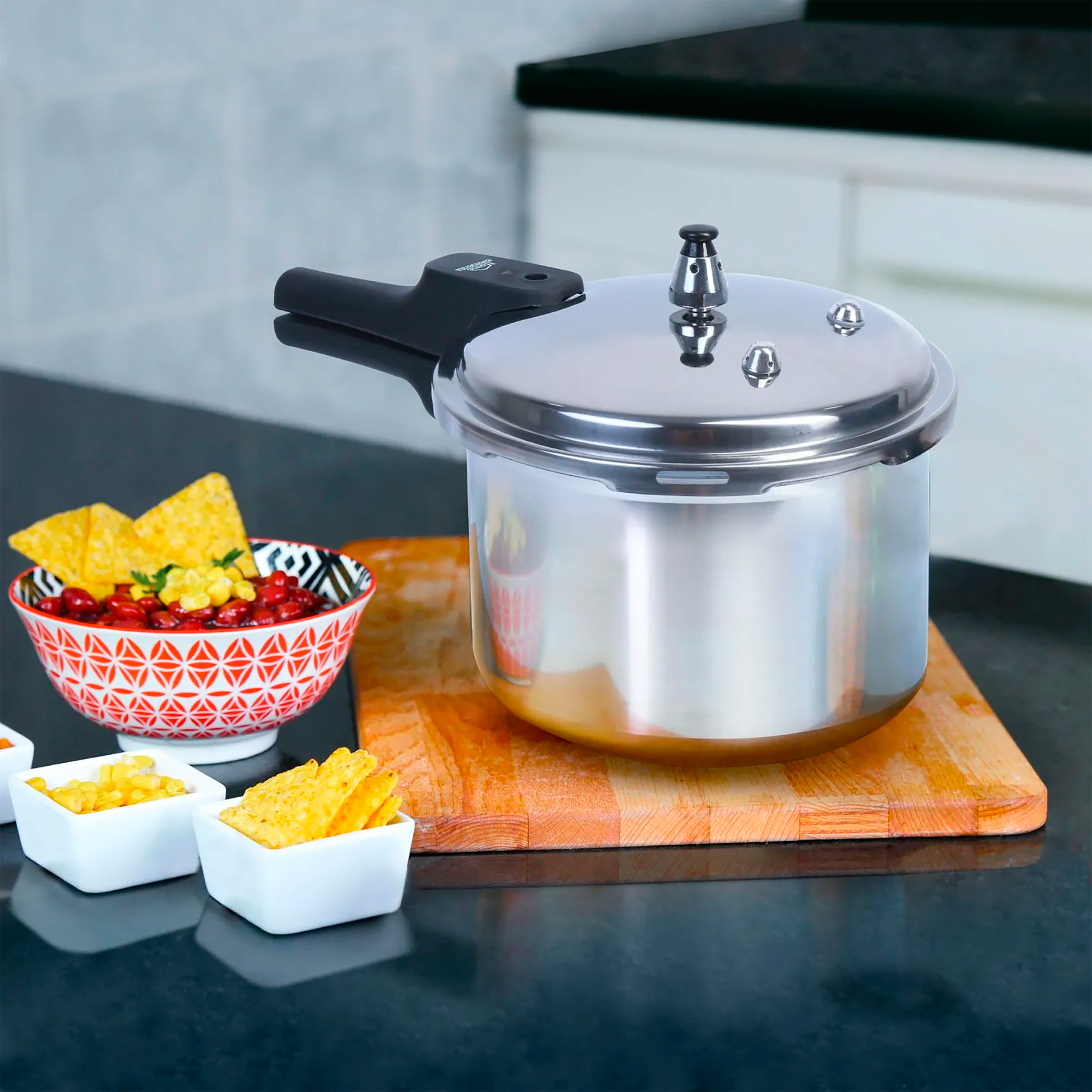 Olla a Presion Aluminio 4,2 lt con Tapa en Acero 299900228 Home Elements
