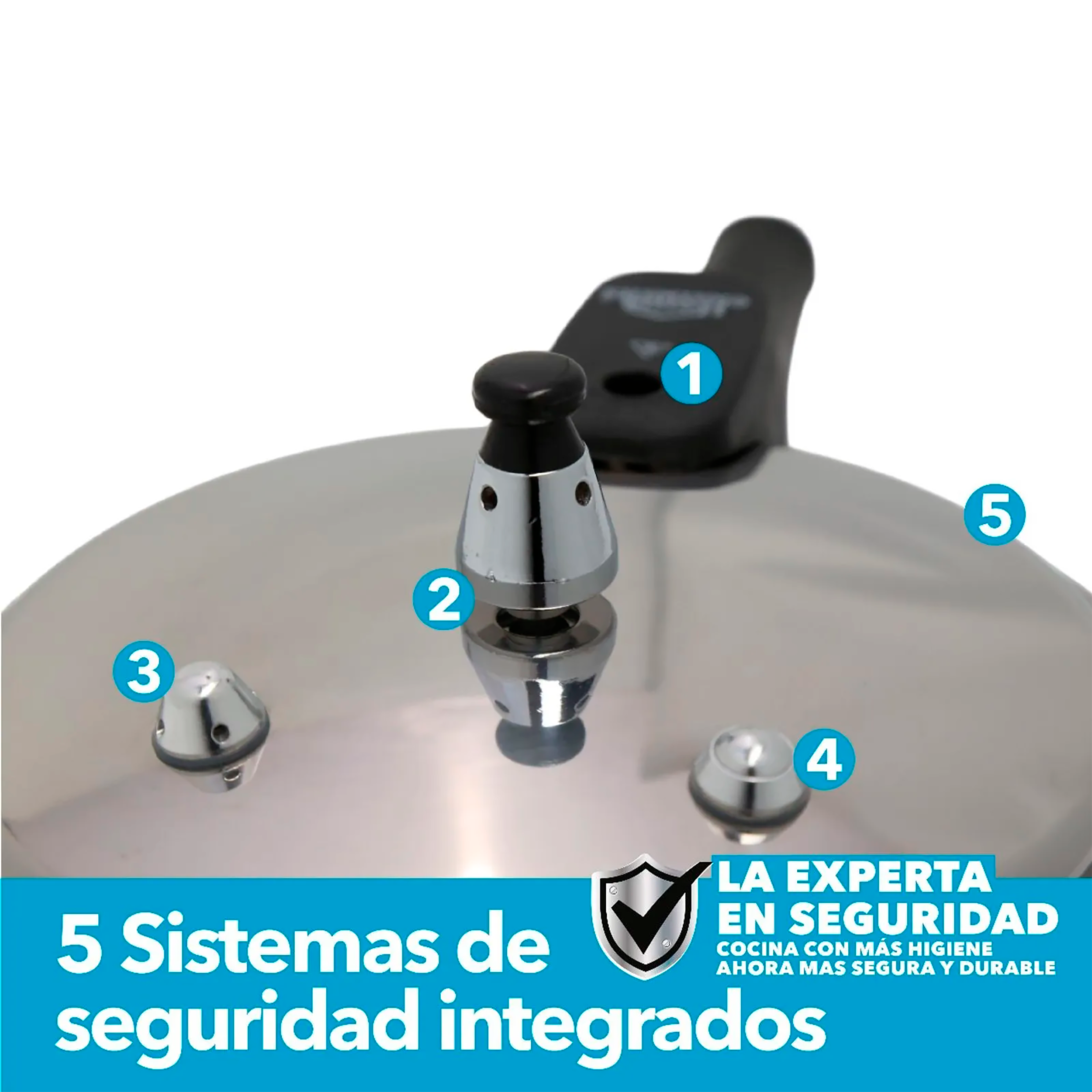 Olla a Presion Aluminio 11 lt con Tapa en Acero 299900690 Home Elements