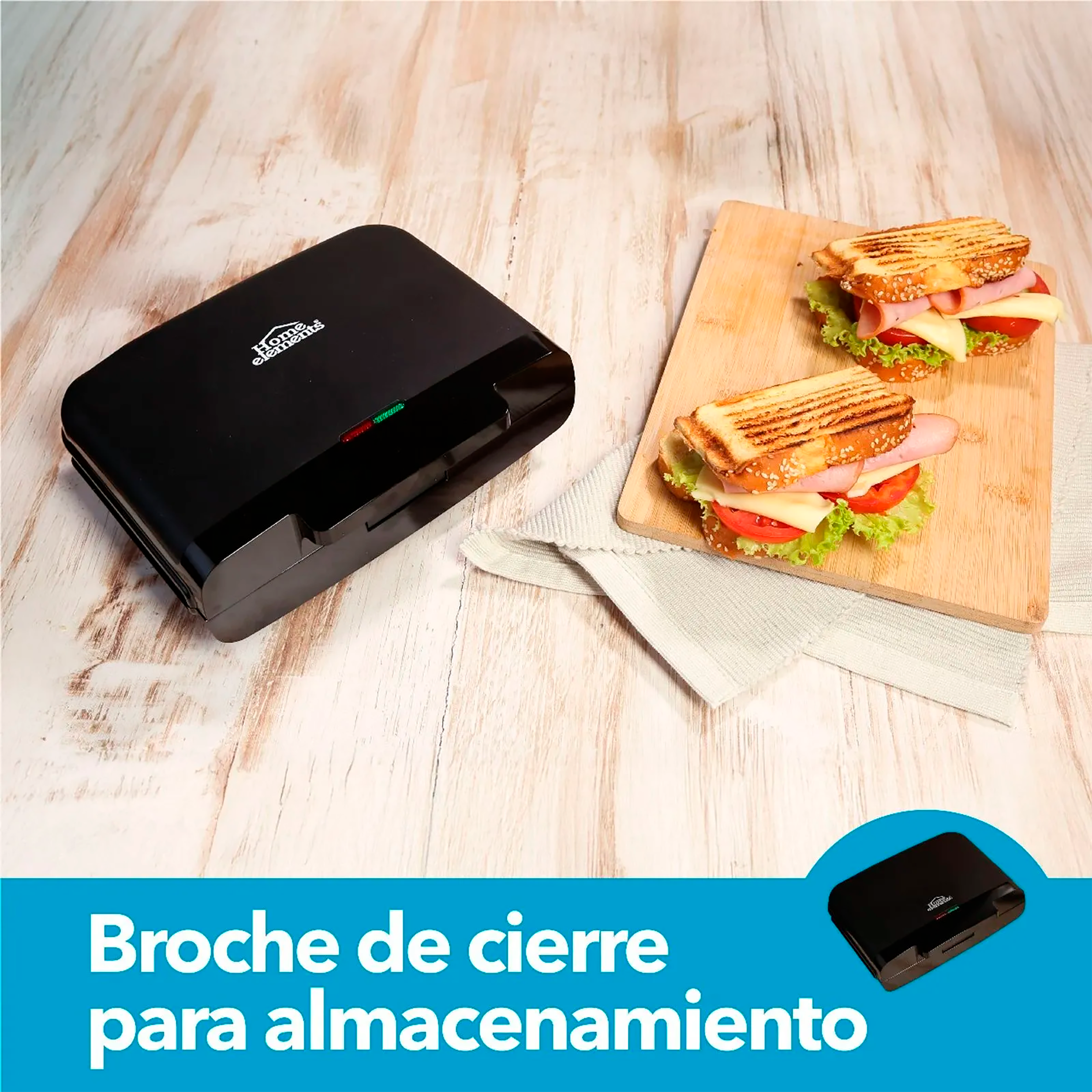SANDUCHERA NEGRA GRILL HESMG155N