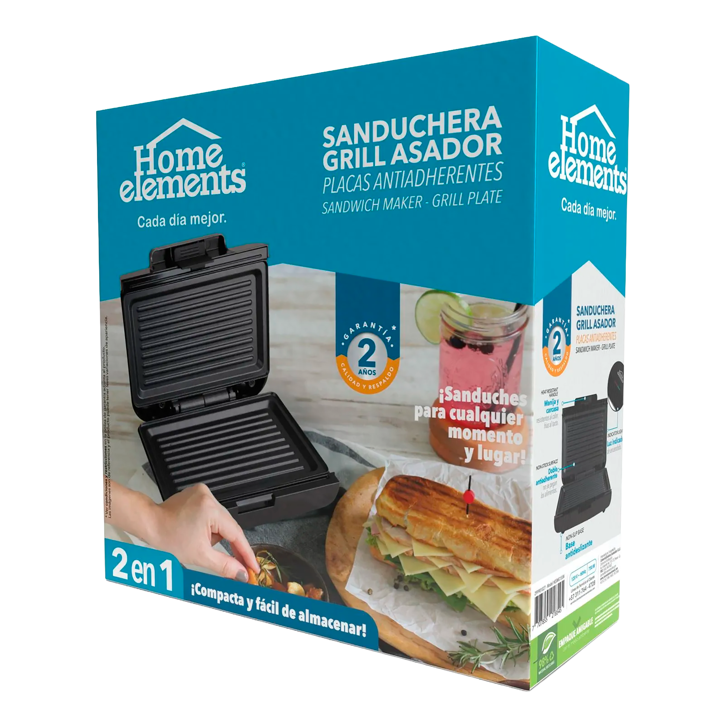 SANDUCHERA NEGRA GRILL HESMG155N