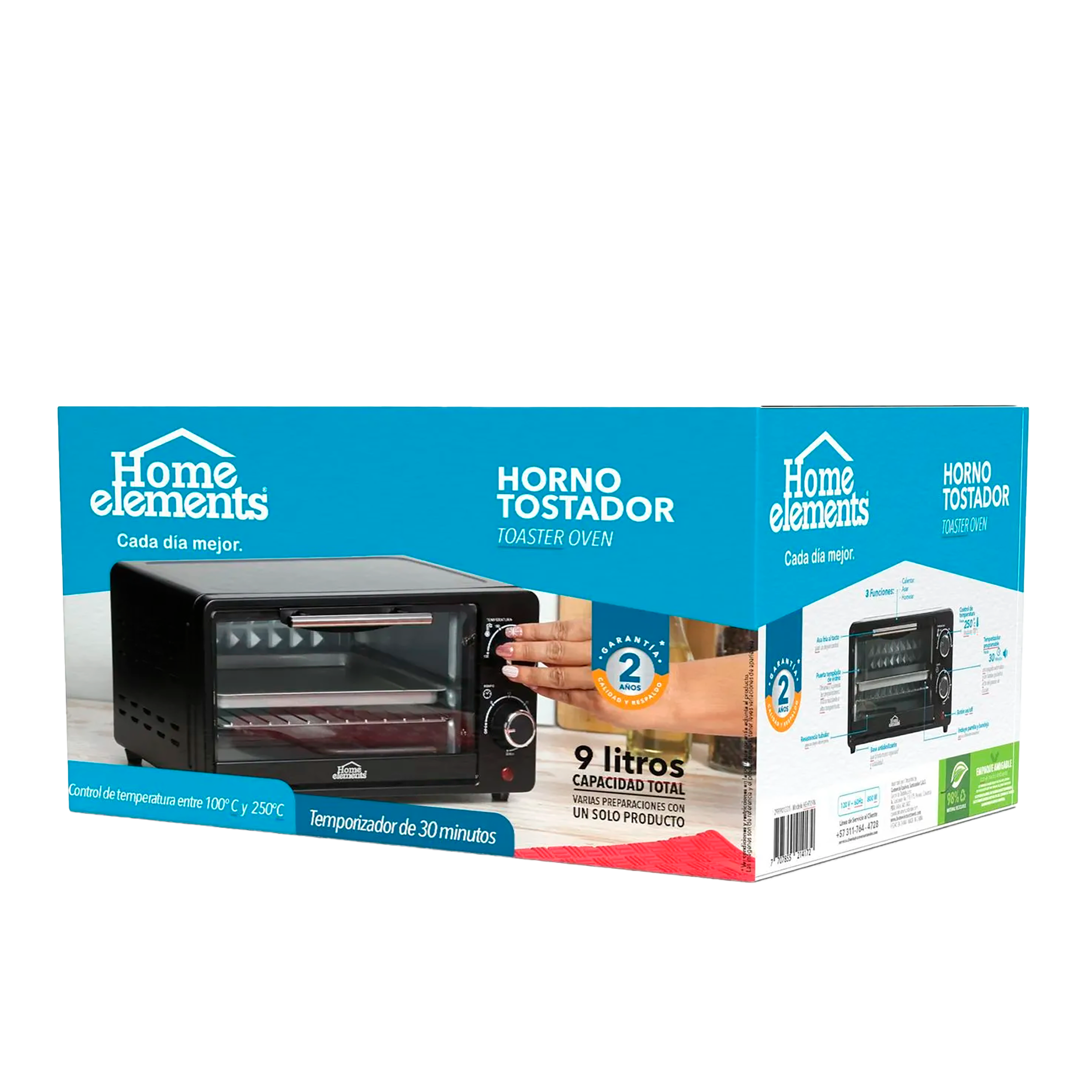 Horno Tostador 9 Litros - Negro 299901331 Home Elements