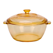 Olla Refractaria De Vidrio 1,5 Litros Con Tapa Ambar 299900809 Home Elements
