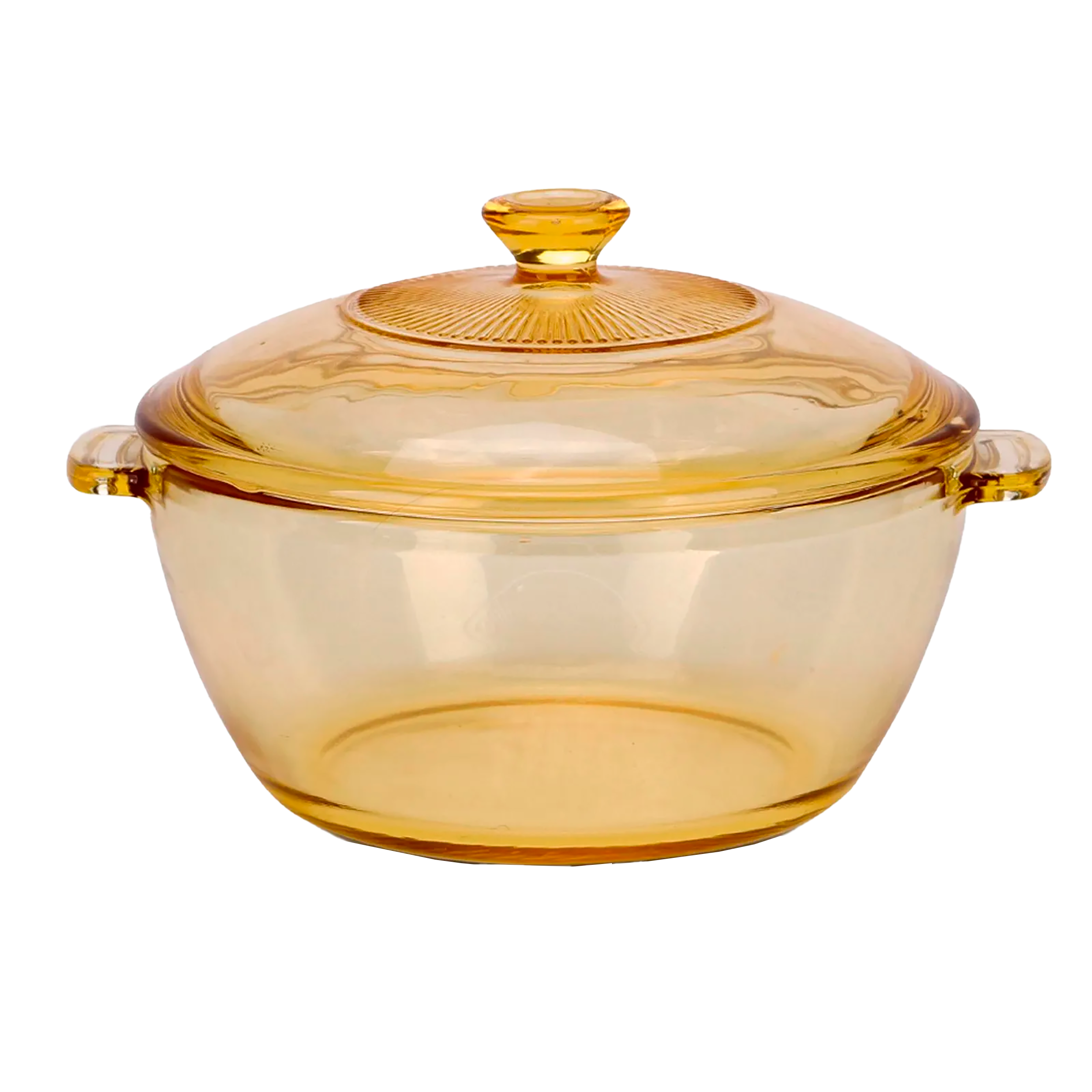 Olla Refractaria De Vidrio 1,5 Litros Con Tapa Ambar 299900809 Home Elements