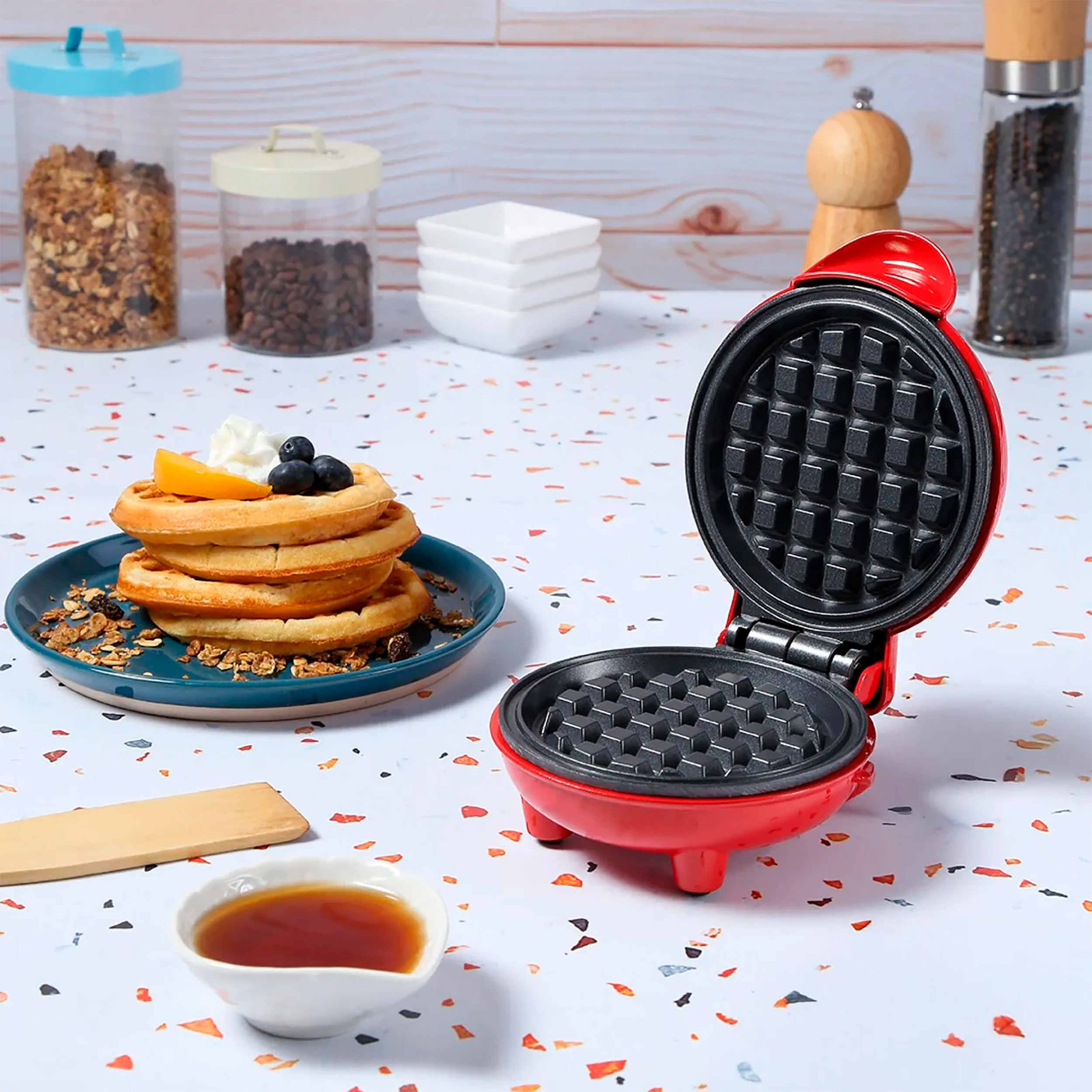 Mini Wafflera Roja 299901126 Home Elements