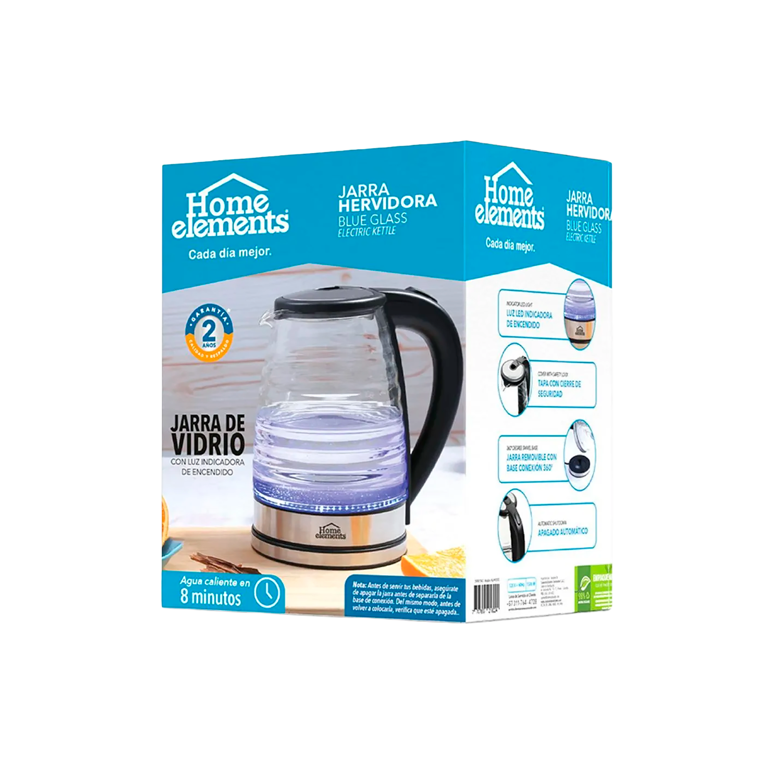JARRA HERV ELECT BLUE GLASS 2L HEJHV20SS