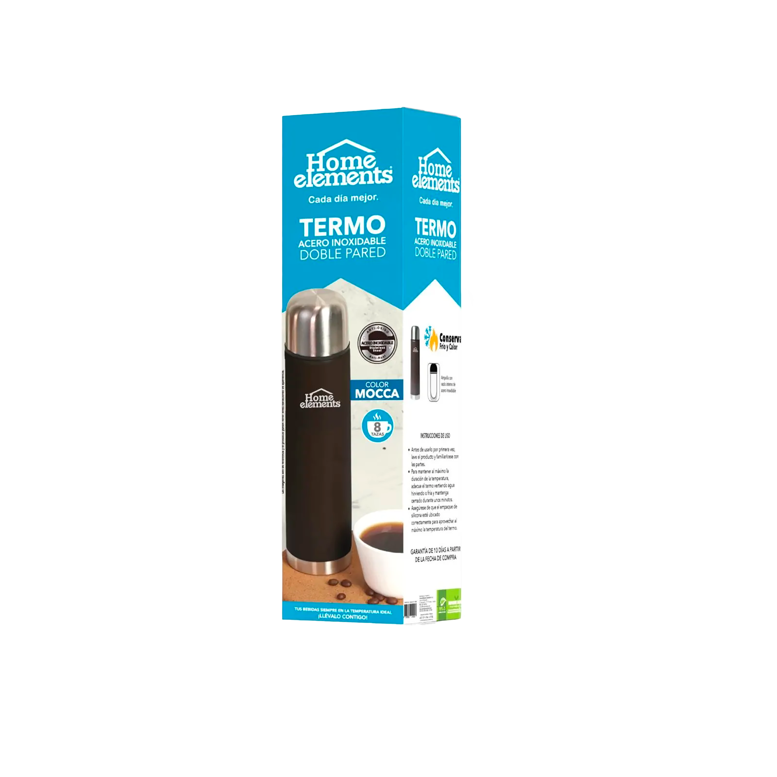 Termo Acero Doble Pared 1 Litro - Mocca 299902186 Home Elements