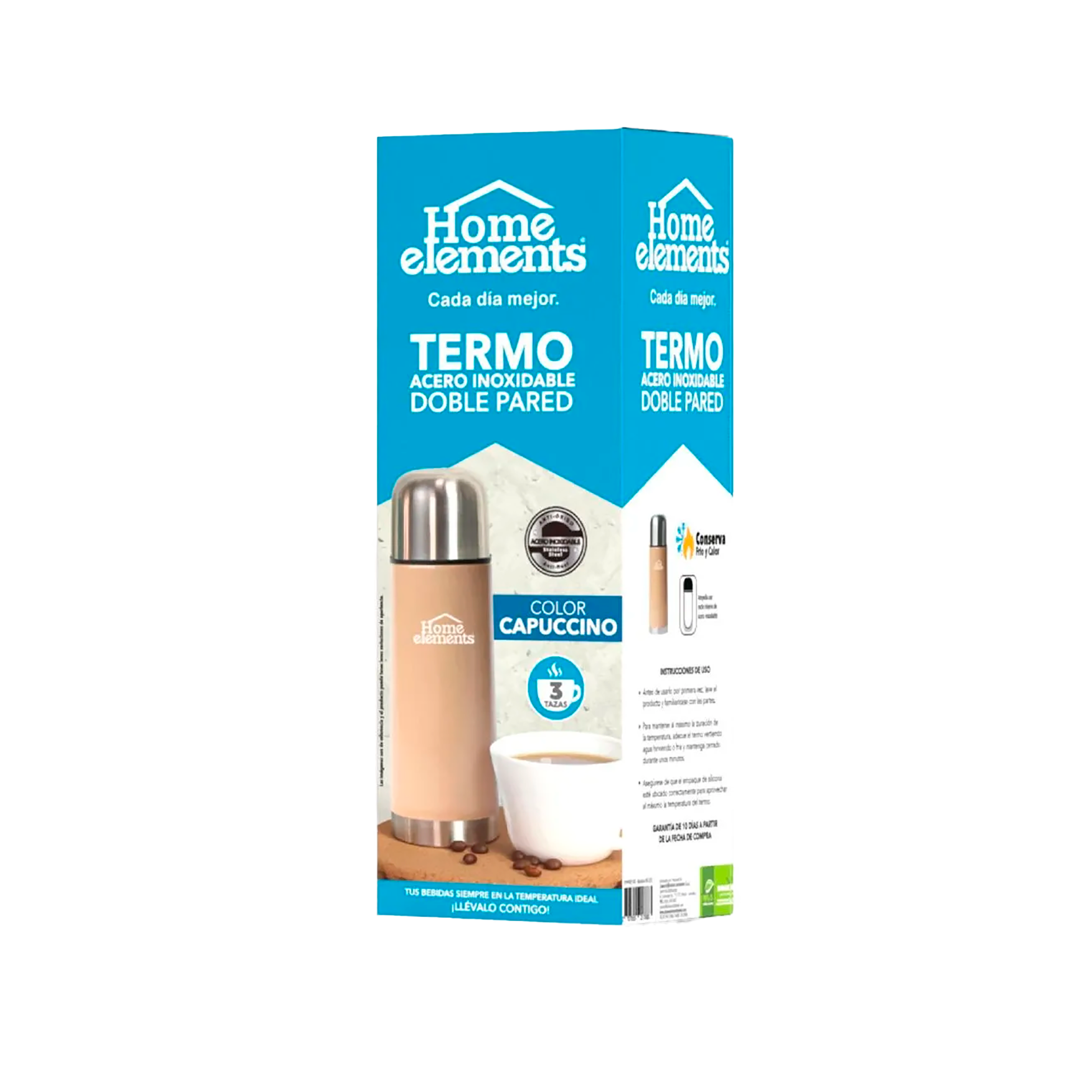 Termo Acero Doble Pared 0,32 Litros - Cappucciono 299902183 Home Elements