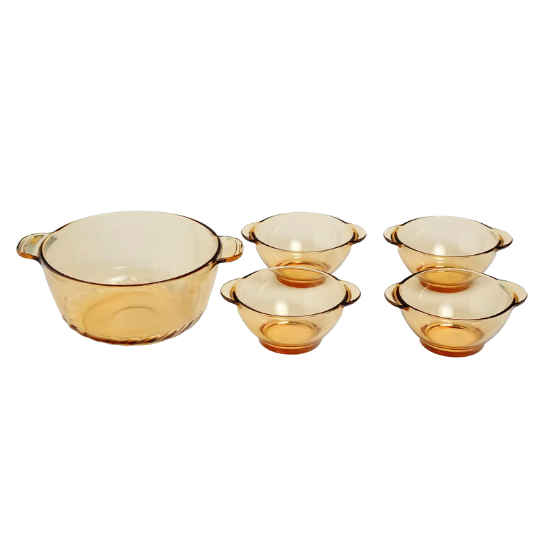 SET 4BOWLS+OLLA 2.5L REFR AMBAR HERO2535