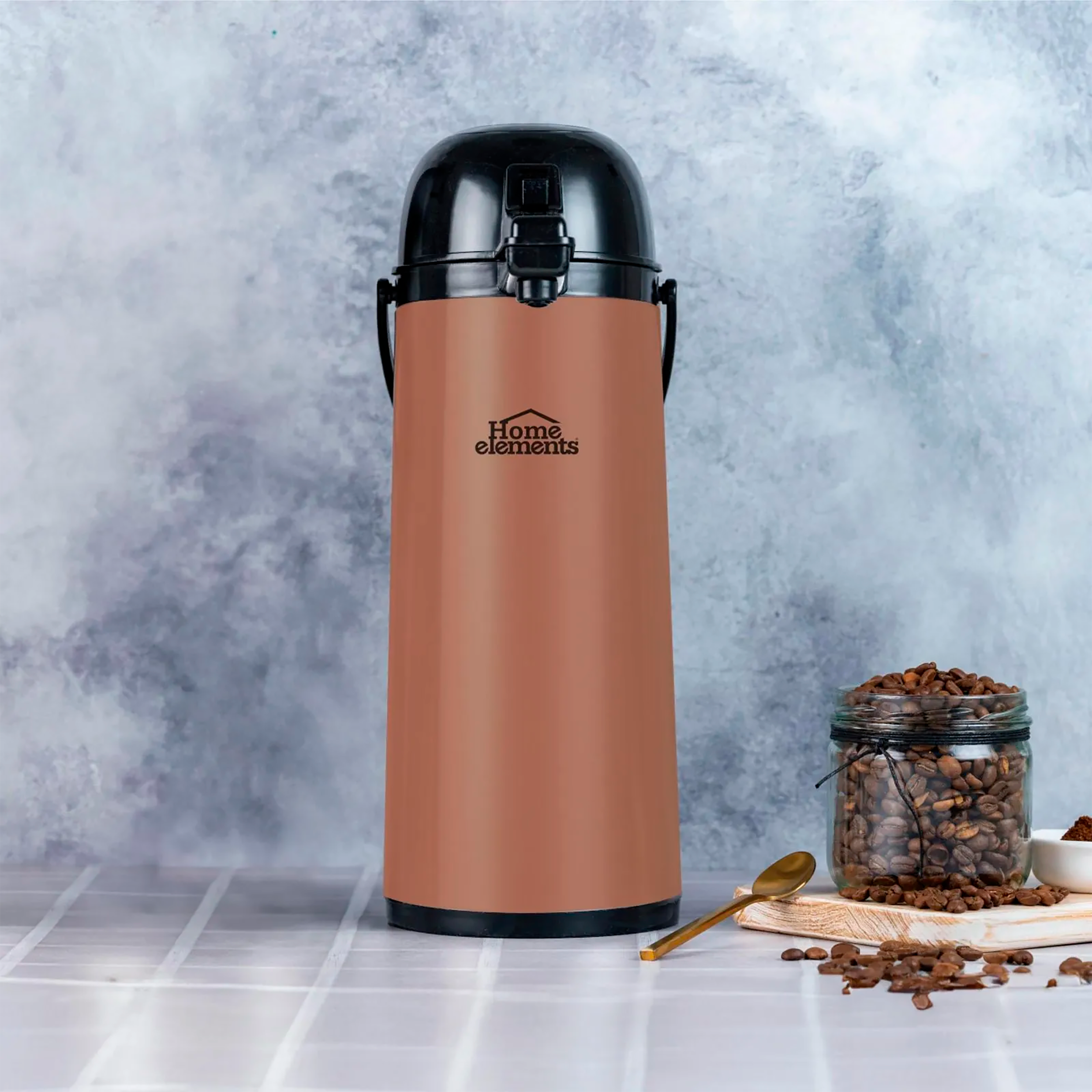 TERMO BOMBA ACERO INOX 1,9L COLOR MOCCA