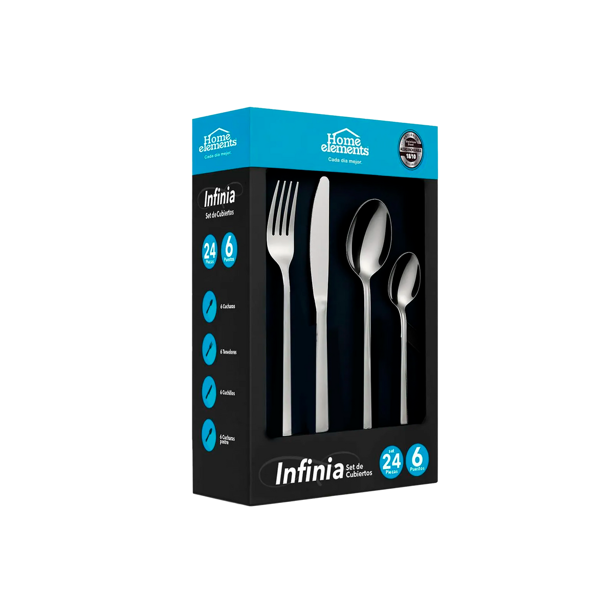 CUBIERTOS CAJA VENTANA X24 HE3217 INF