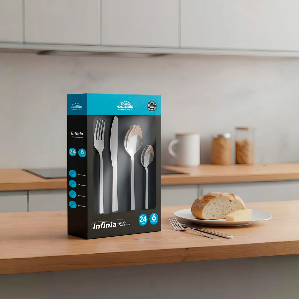 CUBIERTOS CAJA VENTANA X24 HE3217 INF