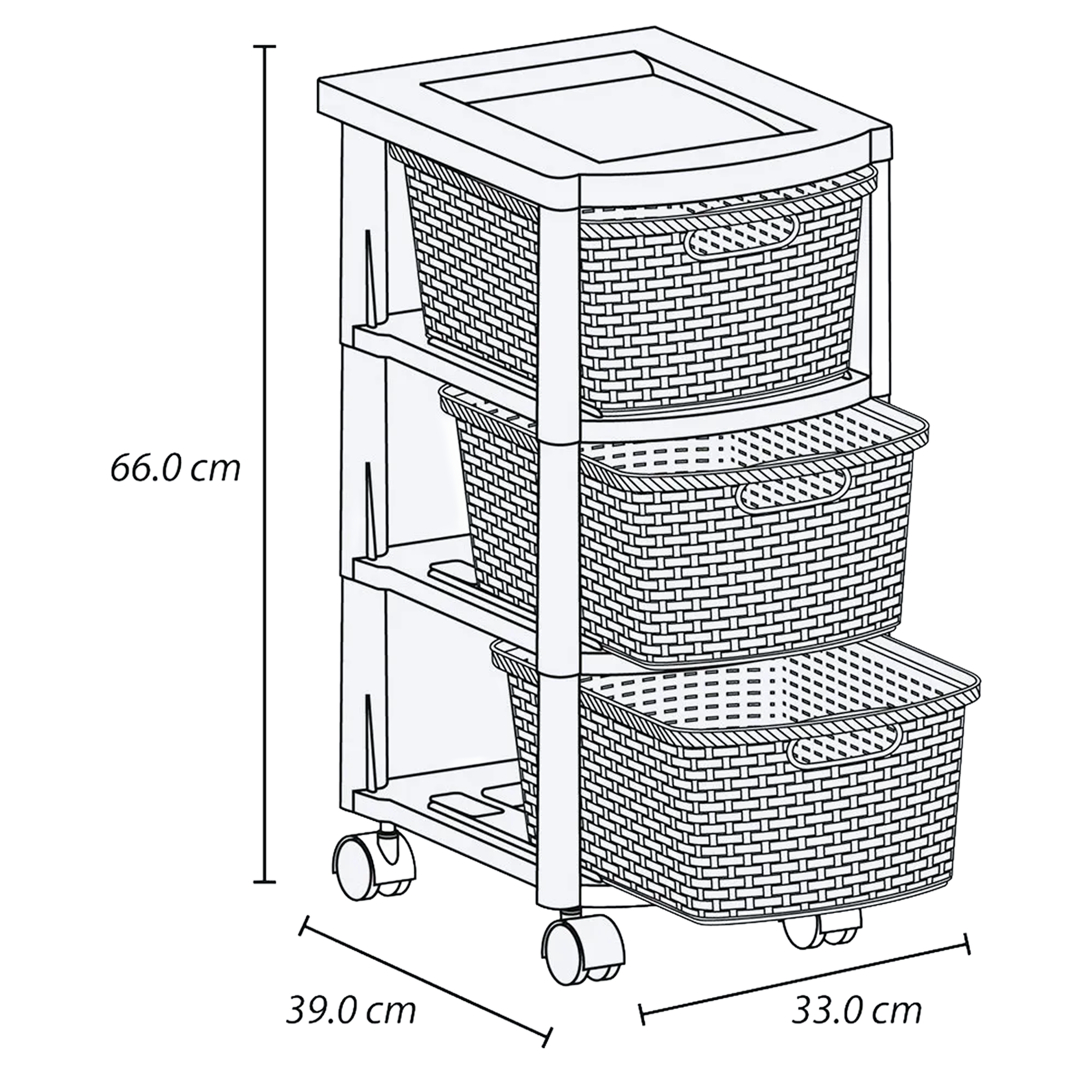 CAJONERO RATTAN 3G GLAM