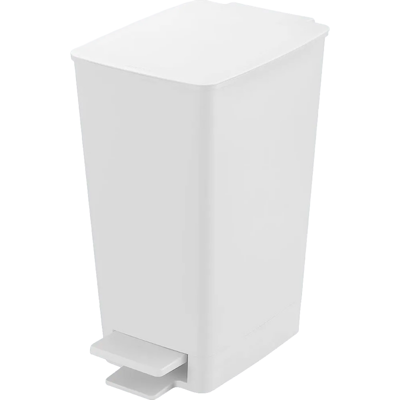 BASURERO PEDAL SLIM 8L BLANCO
