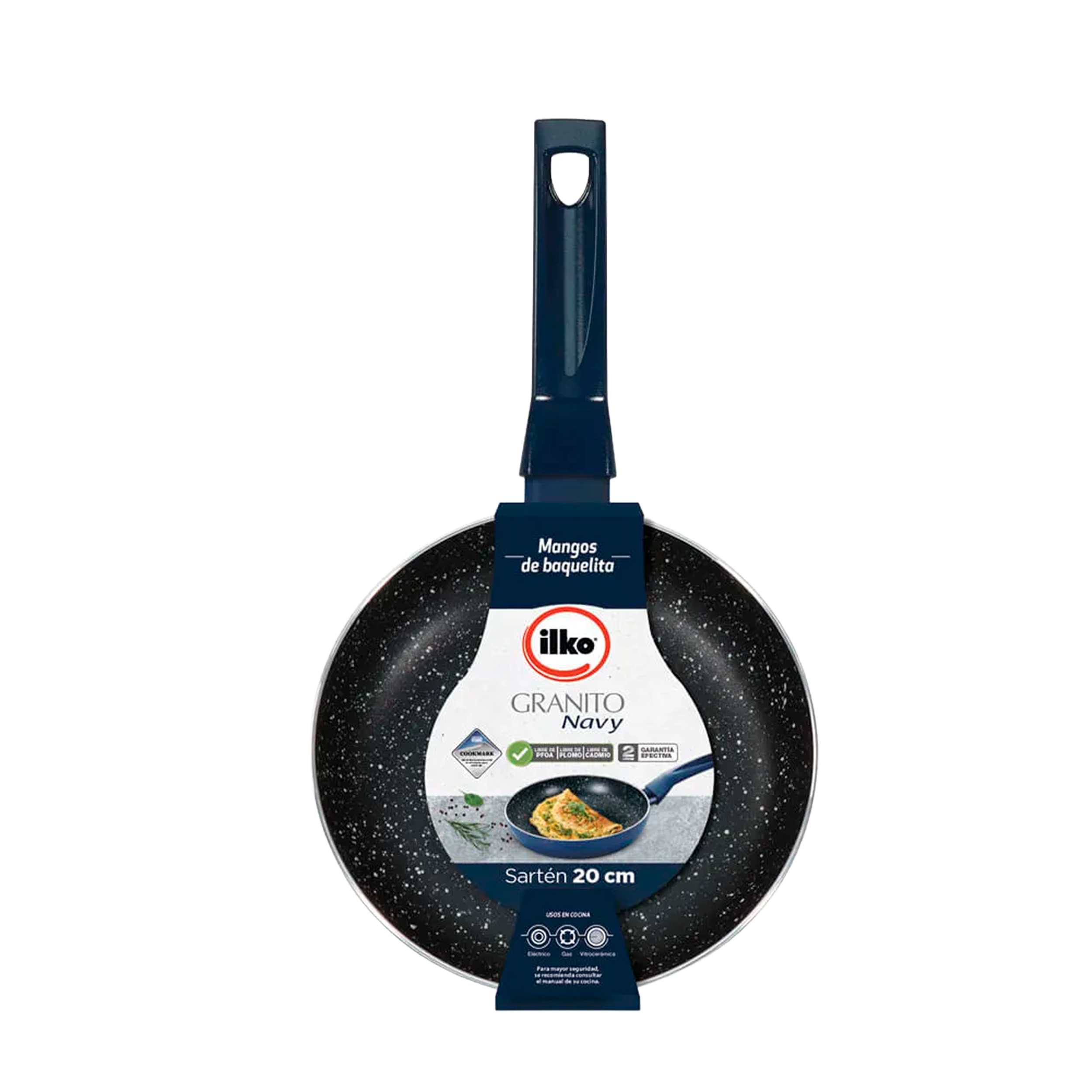 SARTEN ILKO GRANITO NAVY 20 CM