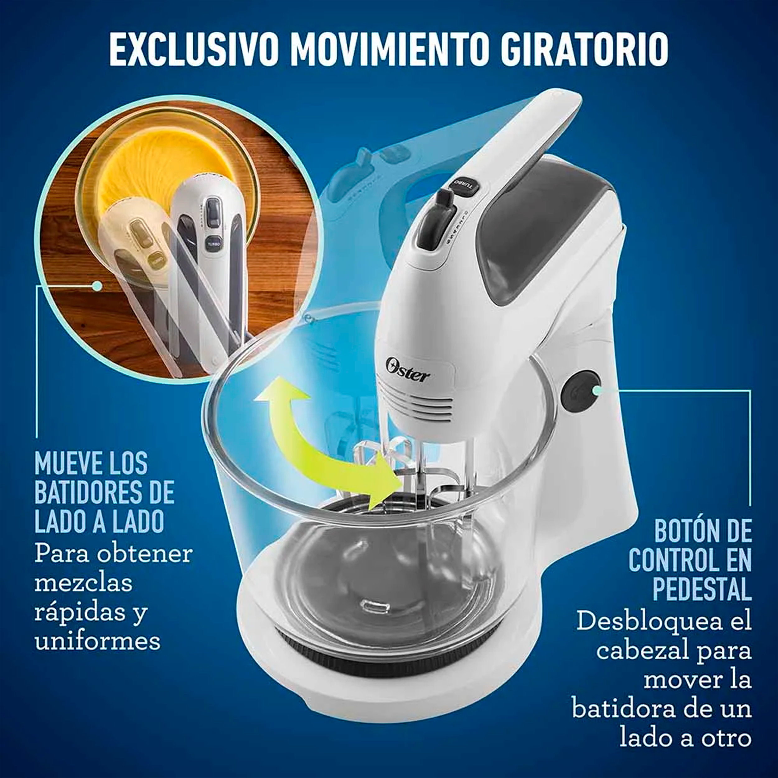 BATIDORA DE MANO Y PEDESTAL OSTER