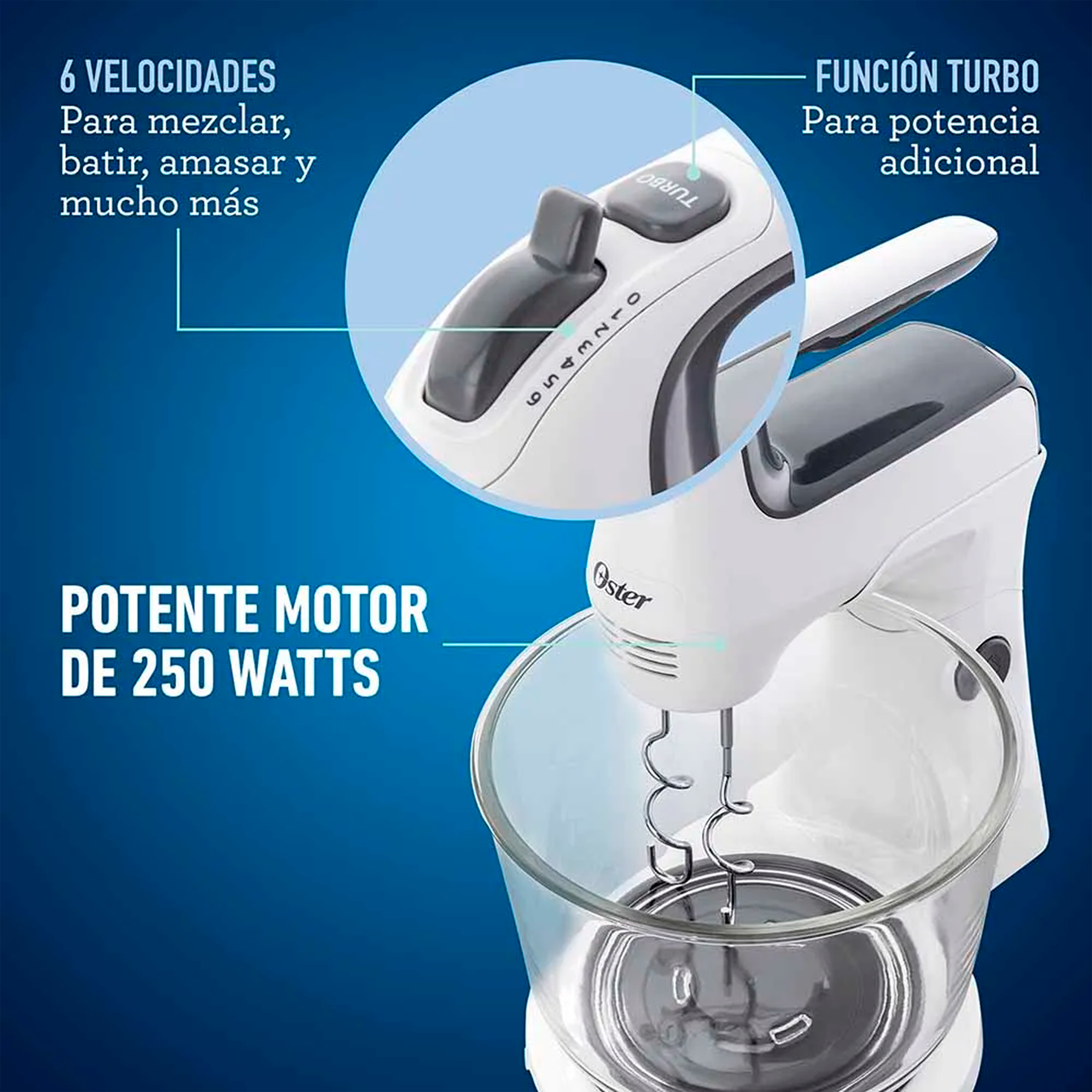 BATIDORA DE MANO Y PEDESTAL OSTER