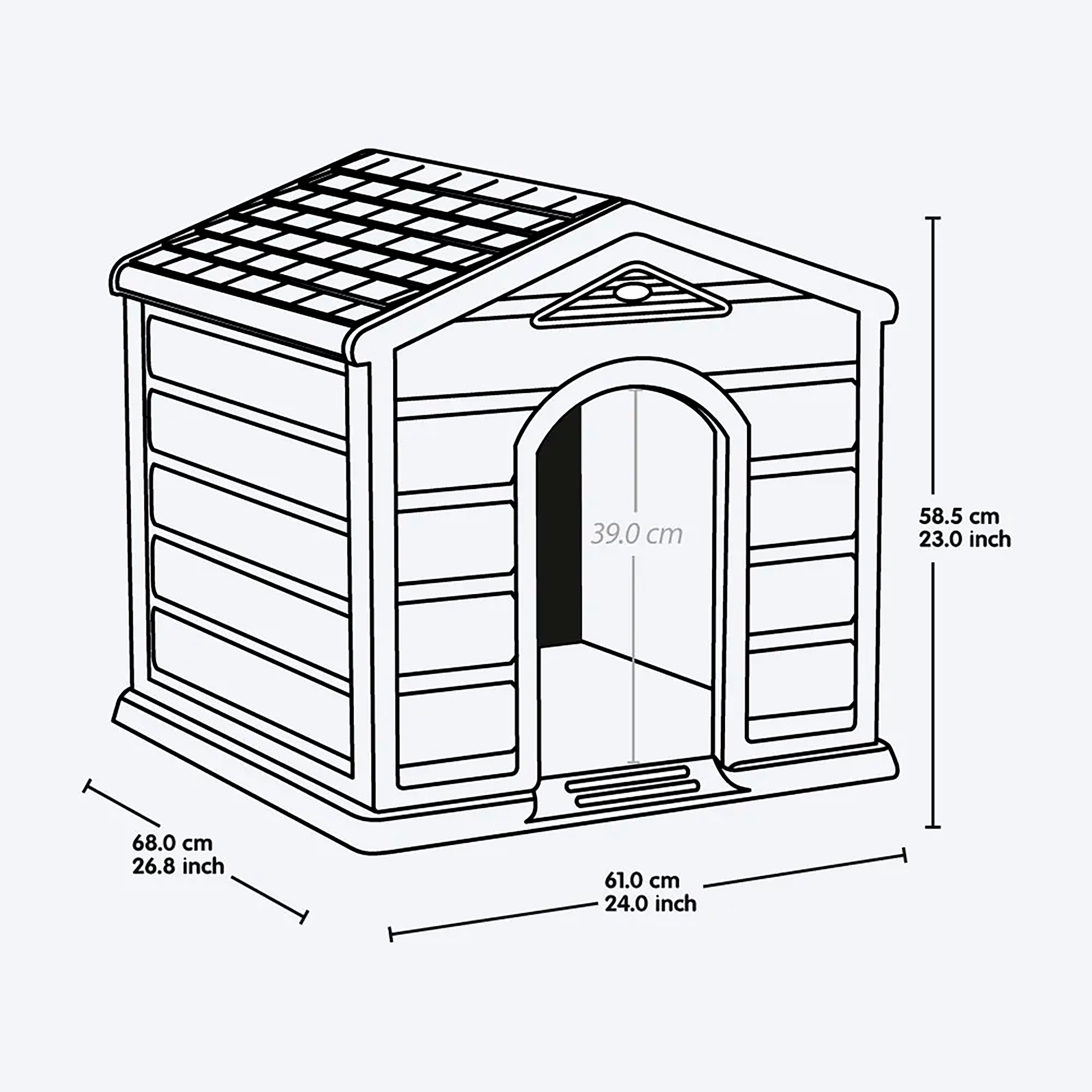 Casa para Perro Razas Pequeñas Terracota RIMAX