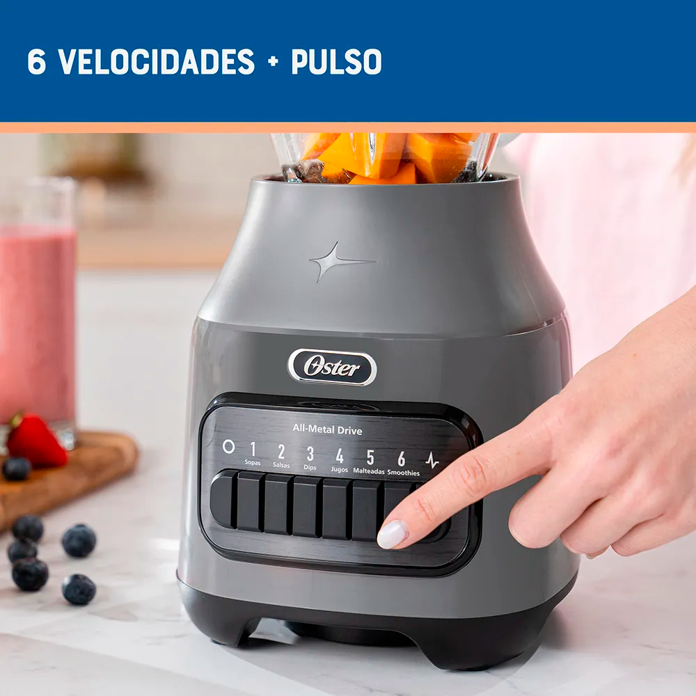 LICUADORA 1.5L VALUE 6VEL V/V GRIS OSTER