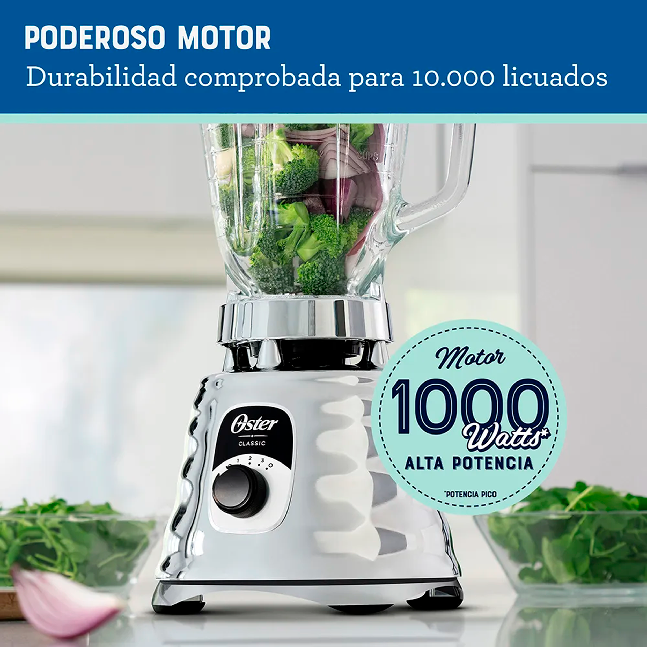 LICUADORA OSTER CROMADA 700 WTS