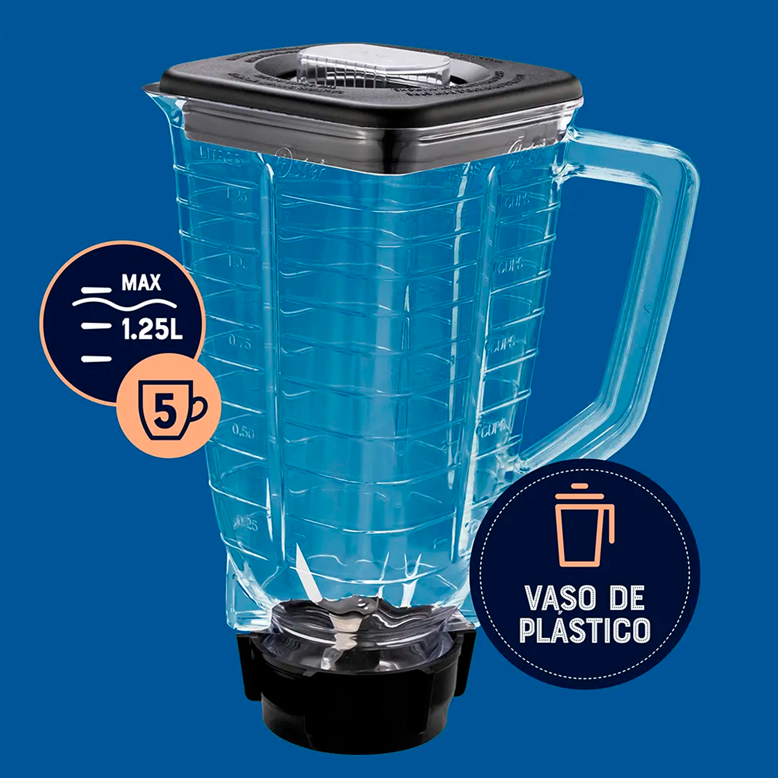 LICUADORA KALIMAN OSTER V/PLASTICO NEGR