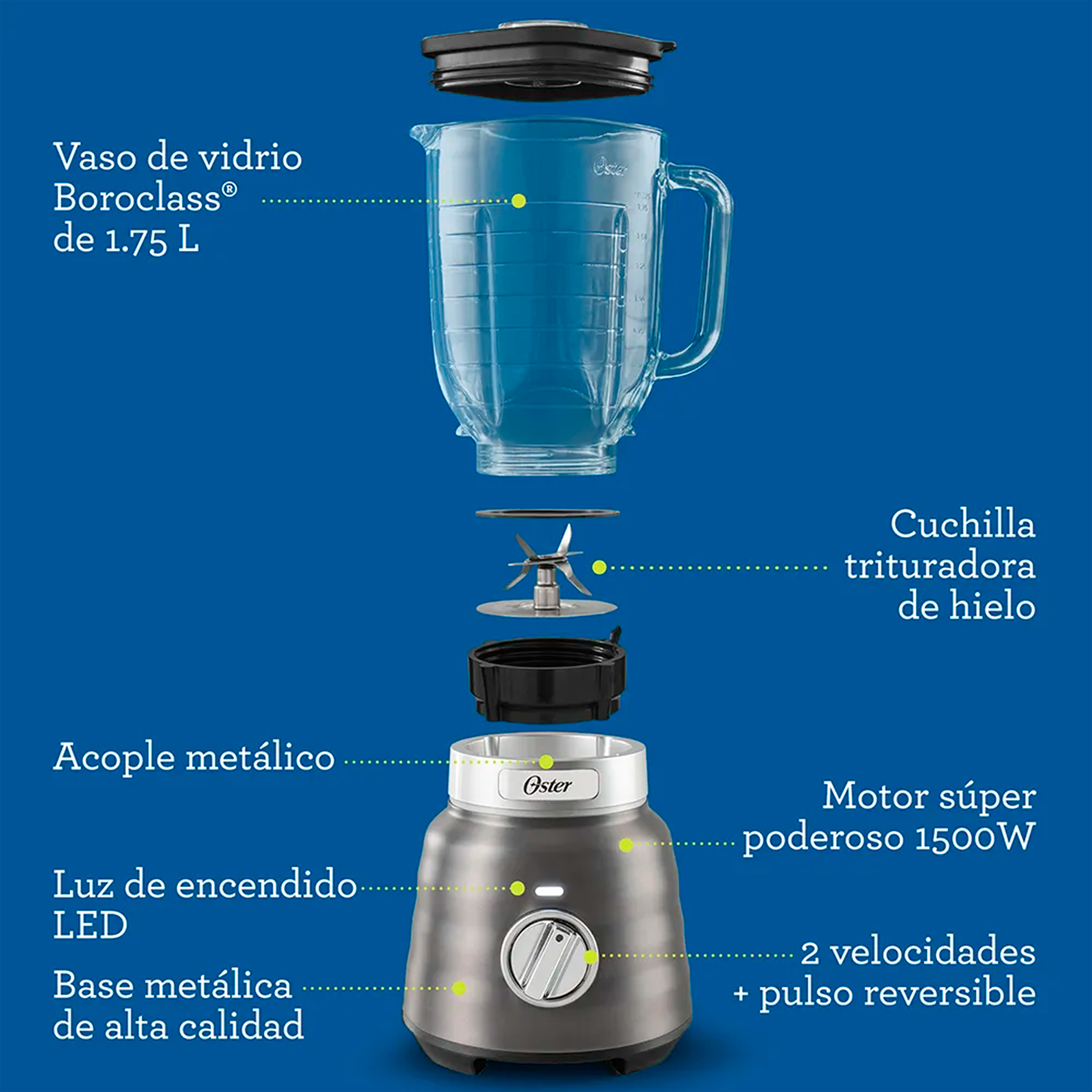 LICUADORA OSTERIZER REVER 1.7L V/V GRIS