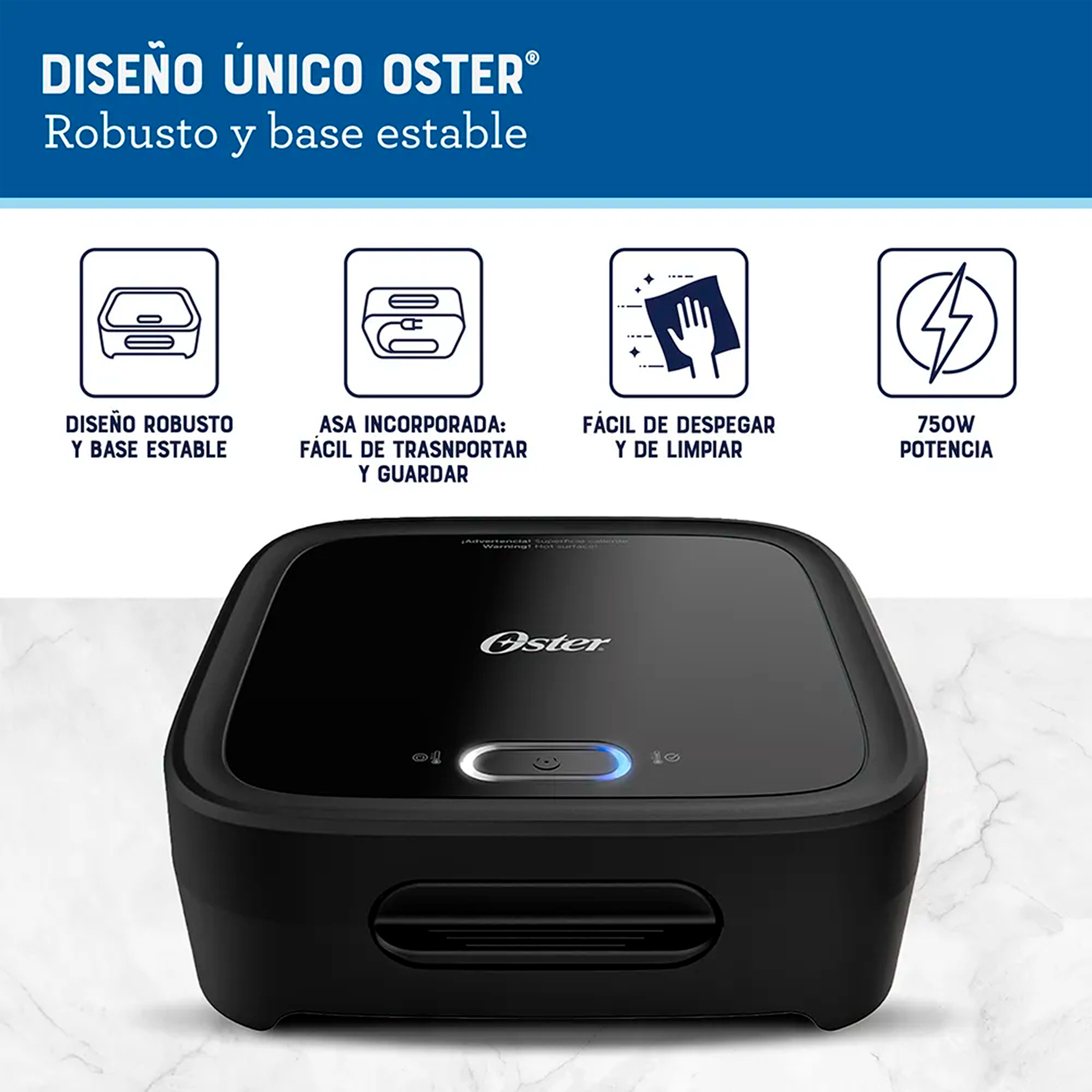 SANDUCHERA PANINI OSTER NEGRO