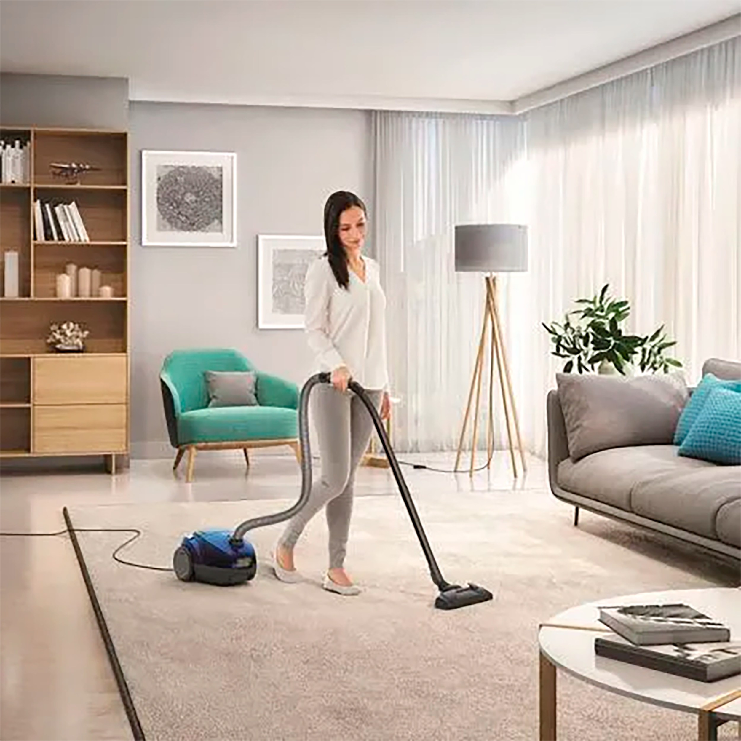 Aspiradora con Bolsa Electrolux 1400W 1,2L Triple Filtrado Azul SON10