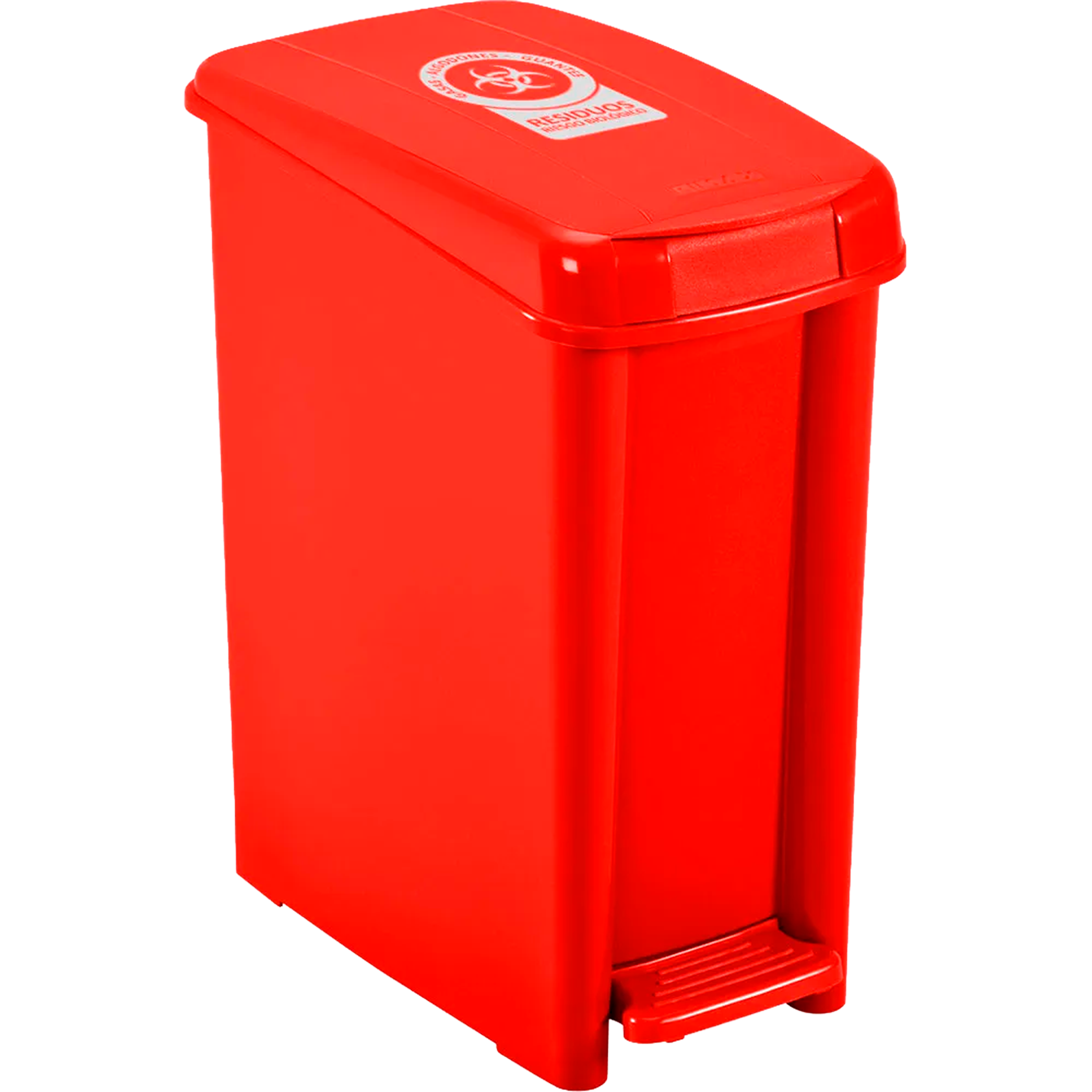 BASURERO PED 10L ROJO RGO BIOL U/E6