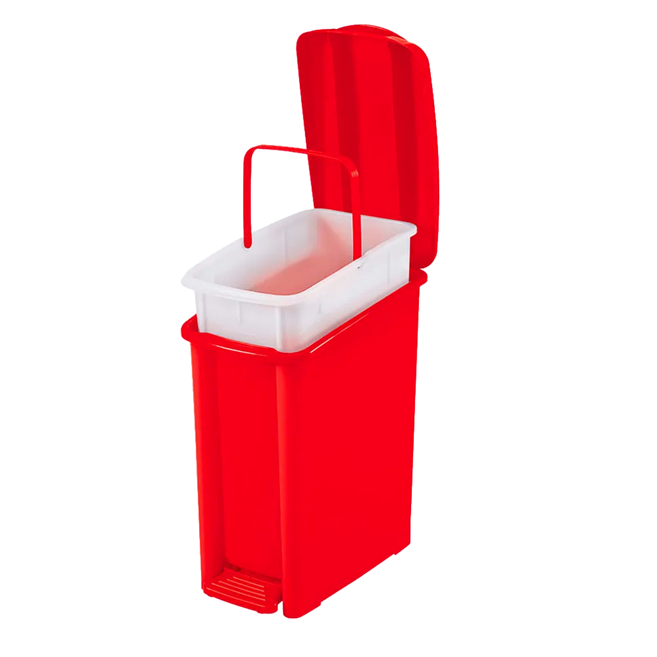BASURERO PED 10L ROJO RGO BIOL U/E6