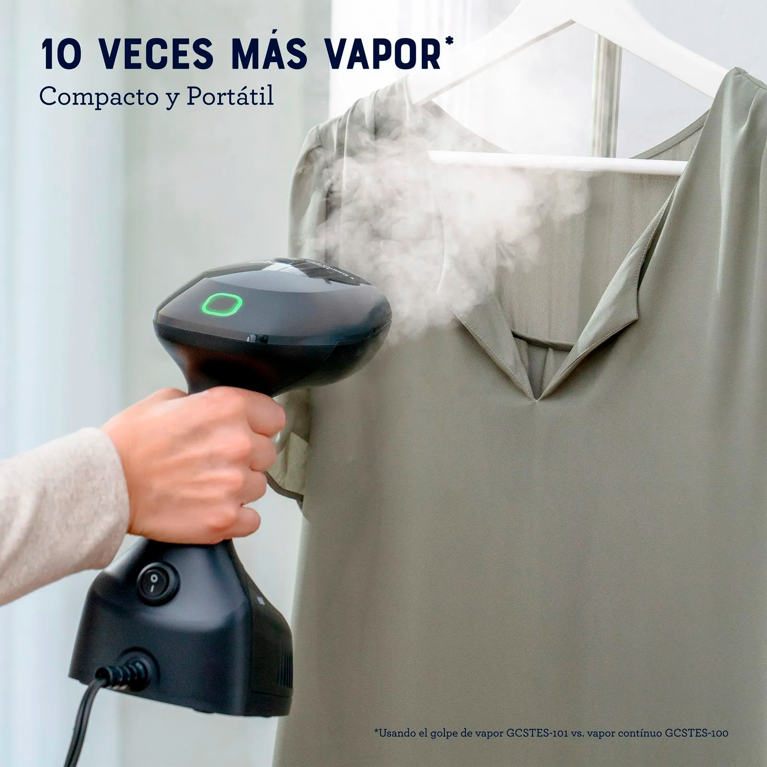 PLANCHA VAPORIZADOR PORTATIL NEGRO OSTER