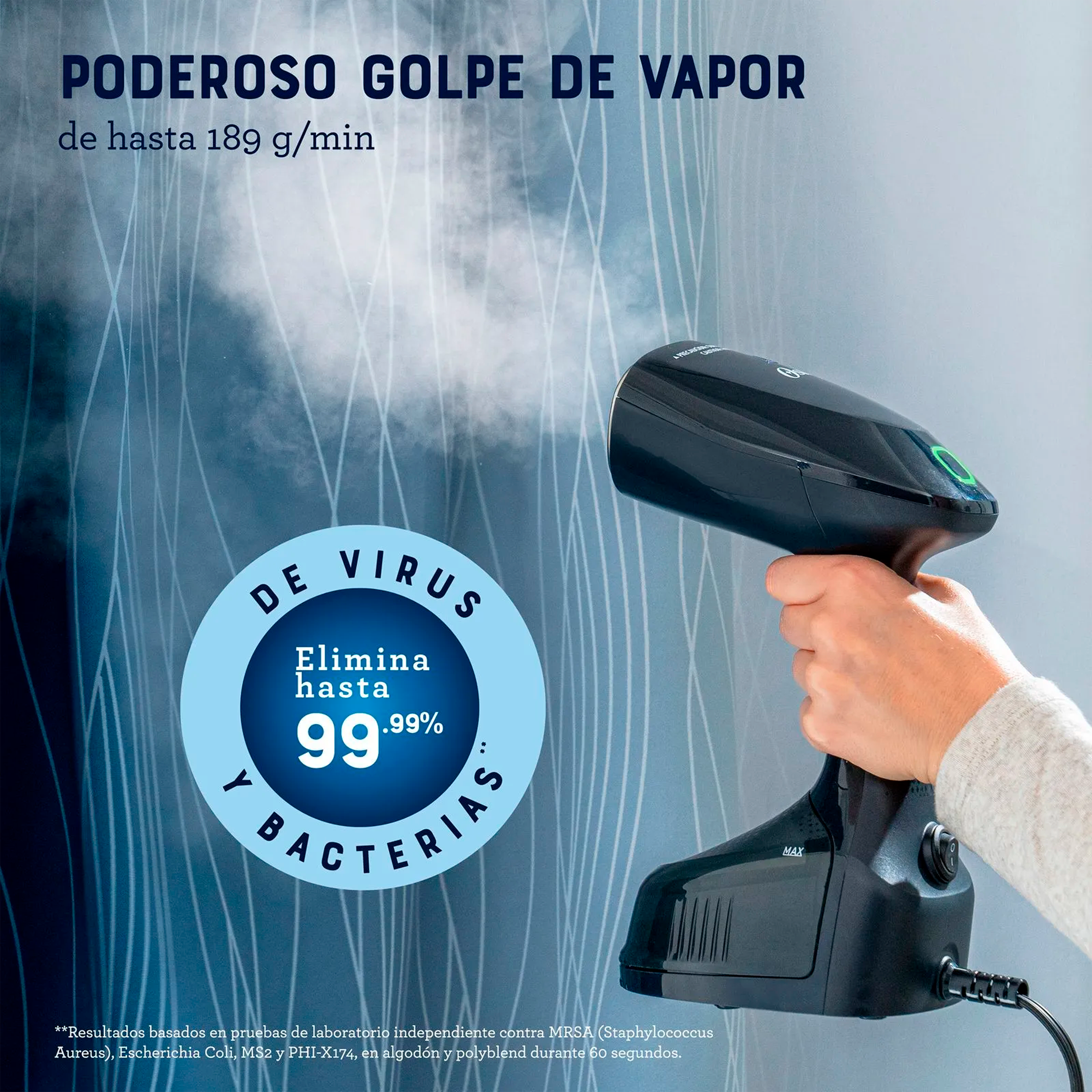 PLANCHA VAPORIZADOR PORTATIL NEGRO OSTER