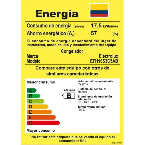 CONGELADOR HORIZONTAL 95L NEGRO ELECTRO