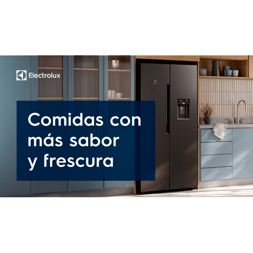 Nevecón Electrolux No frost 423L Inverter AutoSense Dispensador Agua Negro