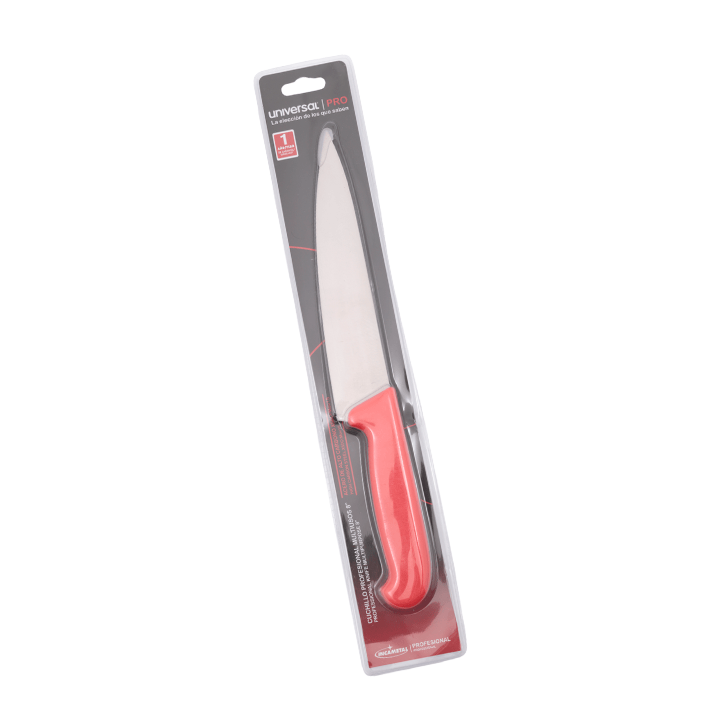 CUCHILLO 8" MULTIUSOS ROJO INCAMENTAL