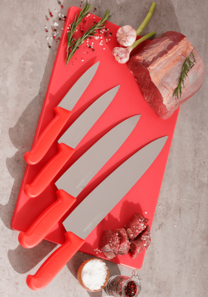CUCHILLO 8" MULTIUSOS ROJO INCAMENTAL