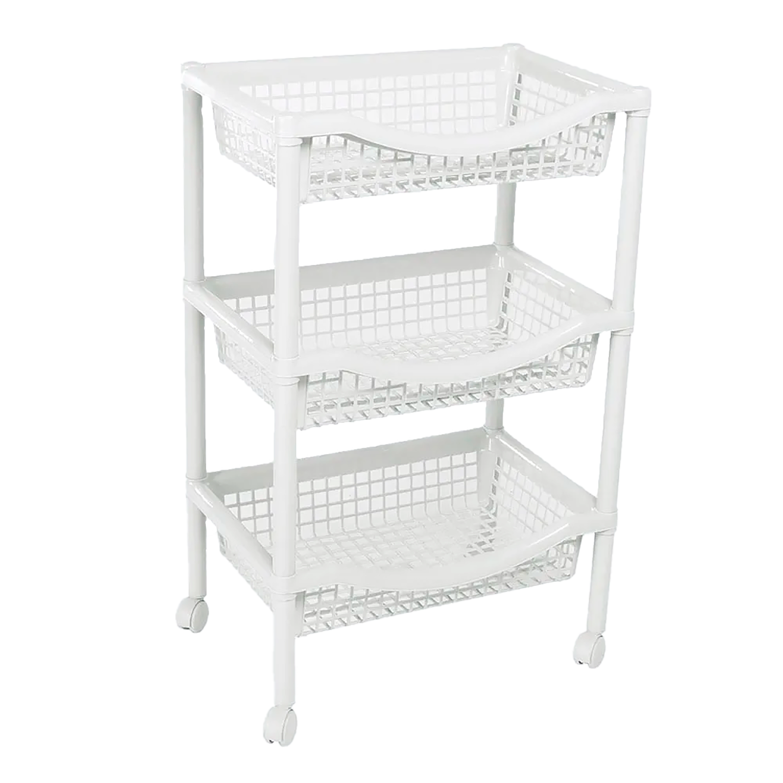 Canasta Móvil Rectangular de 3 Niveles Blanca RIMAX