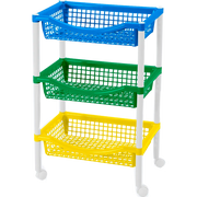 Canasta Móvil Rectangular de 3 Niveles Tricolor Niño RIMAX