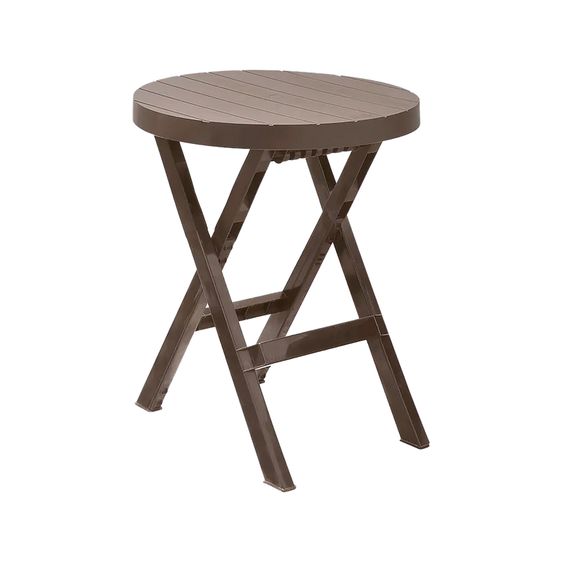MESA PLEGABLE BARU REDONDA MOCCA