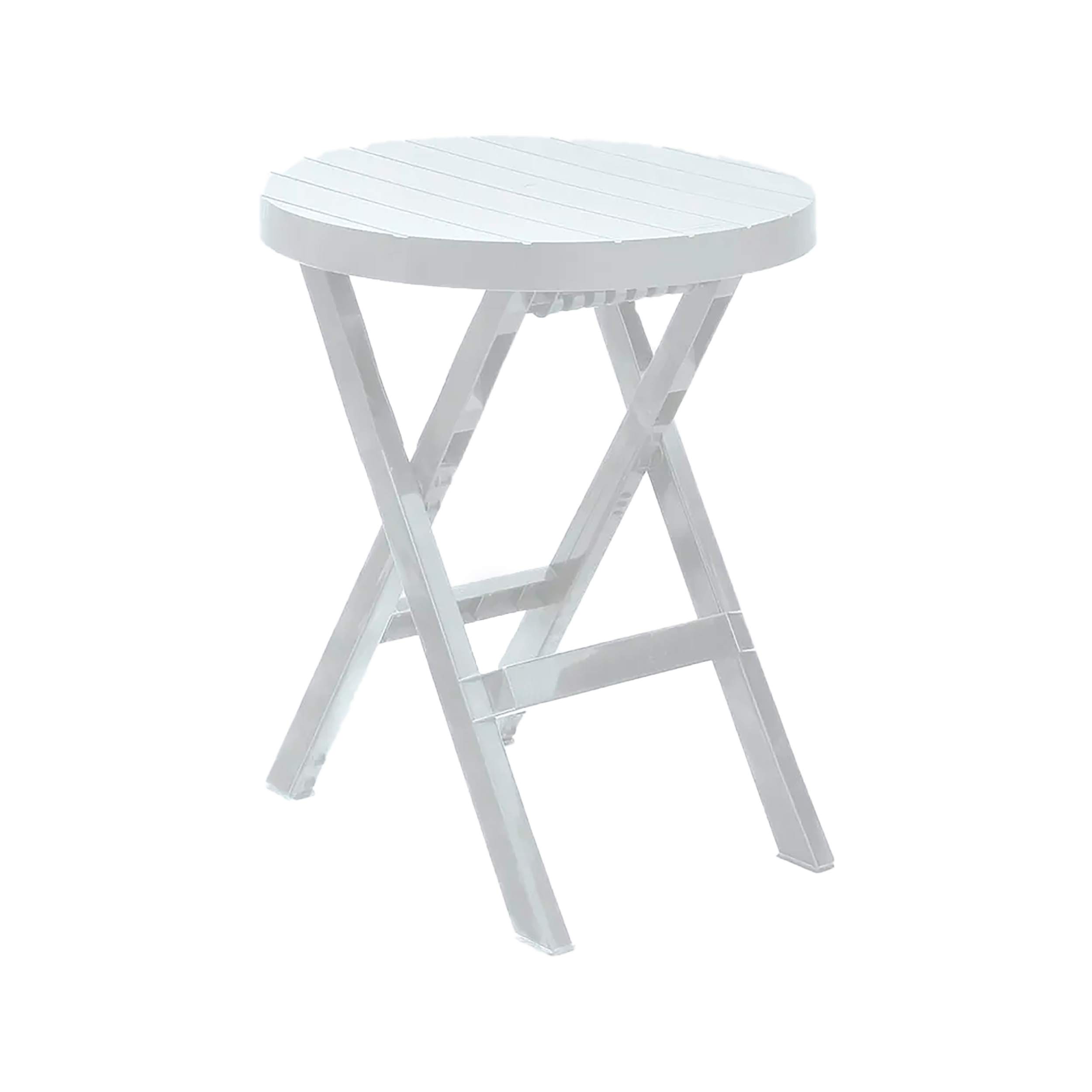 MESA PLEGABLE BARU REDONDA GRIS HIELO