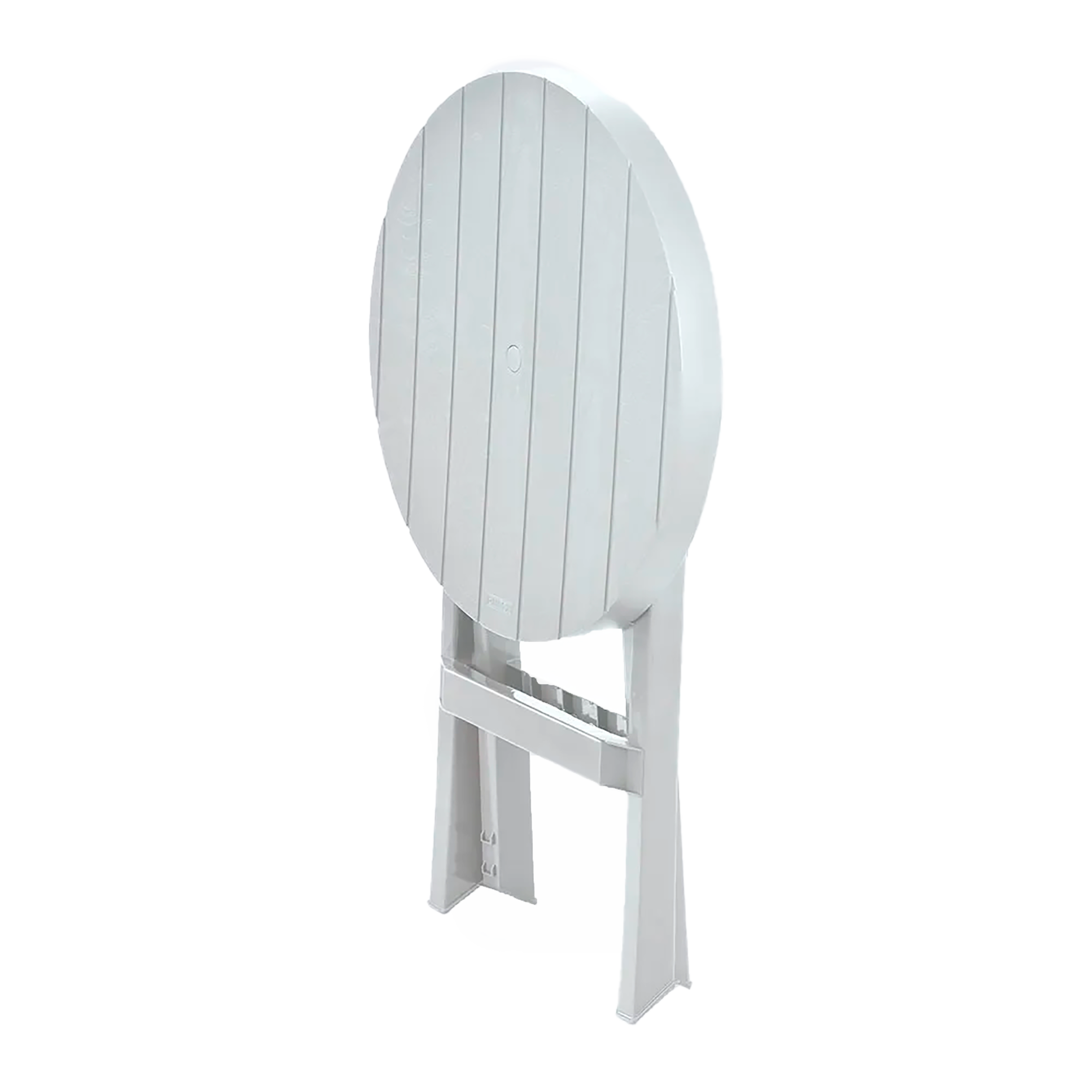 MESA PLEGABLE BARU REDONDA GRIS HIELO
