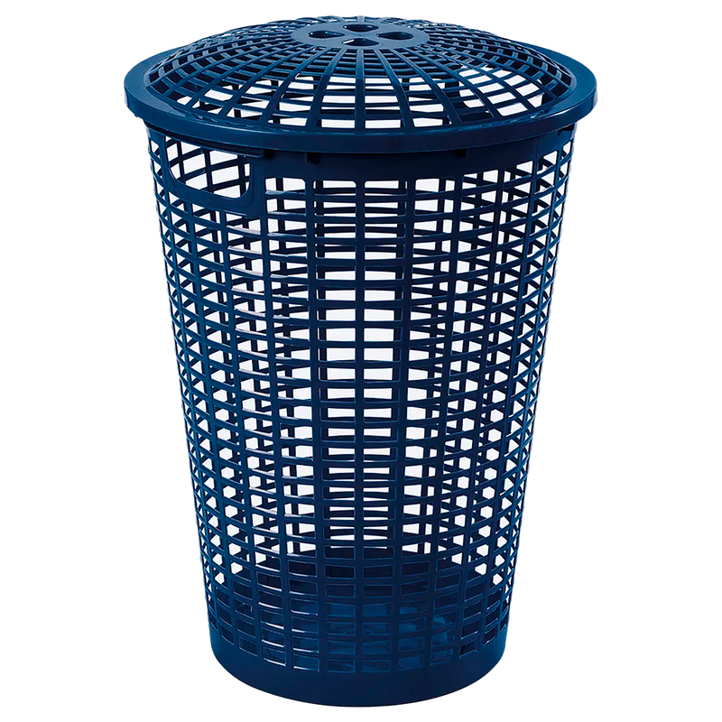 Cesta para Ropa Redonda Azul Navy RIMAX con Manijas