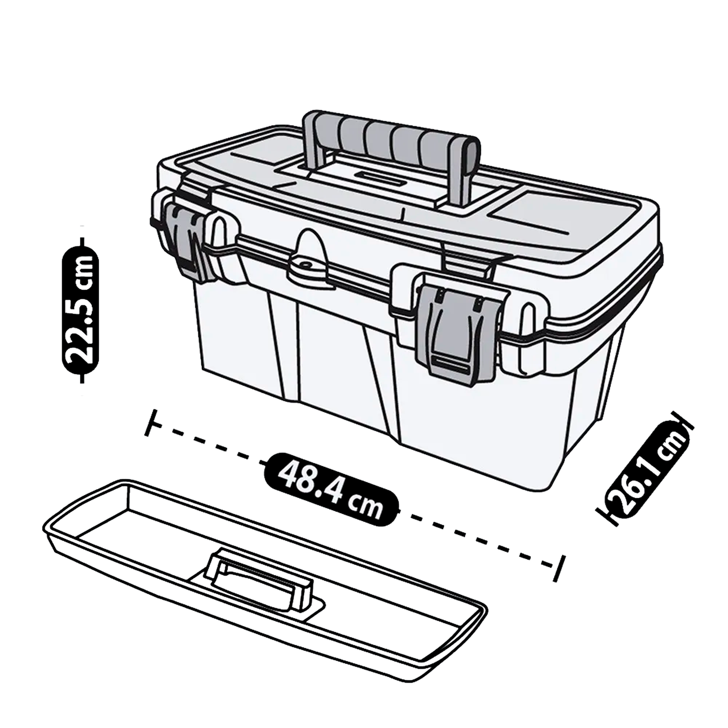 CAJA HERRAMIENTAS 19 APIL TO NEGRO RIMAX