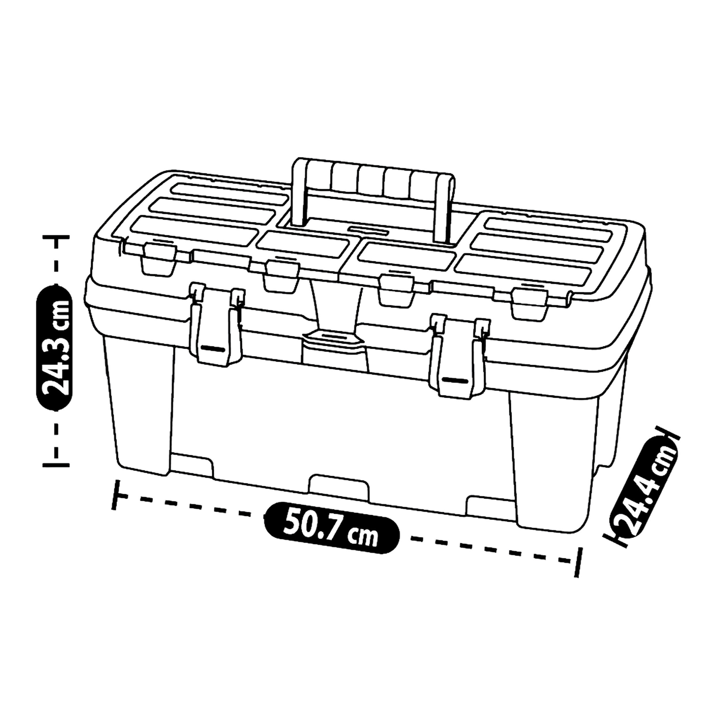 CAJA HERRAMIENTAS 20 PLUS CP NEGRO RIMAX